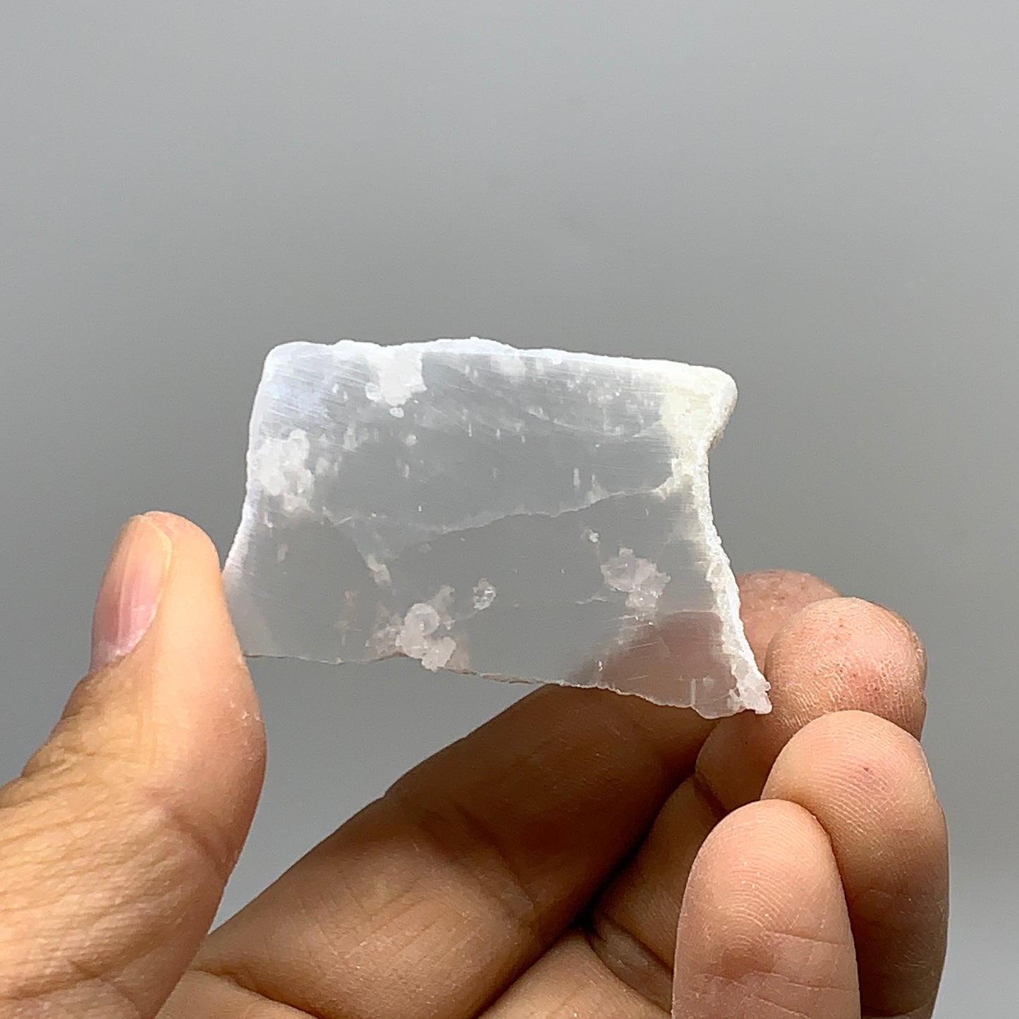 0.40 lbs, 1.6"-1.9", 3pcs, Natural Clear Selenite Crystal Slab Gemstone, B36934