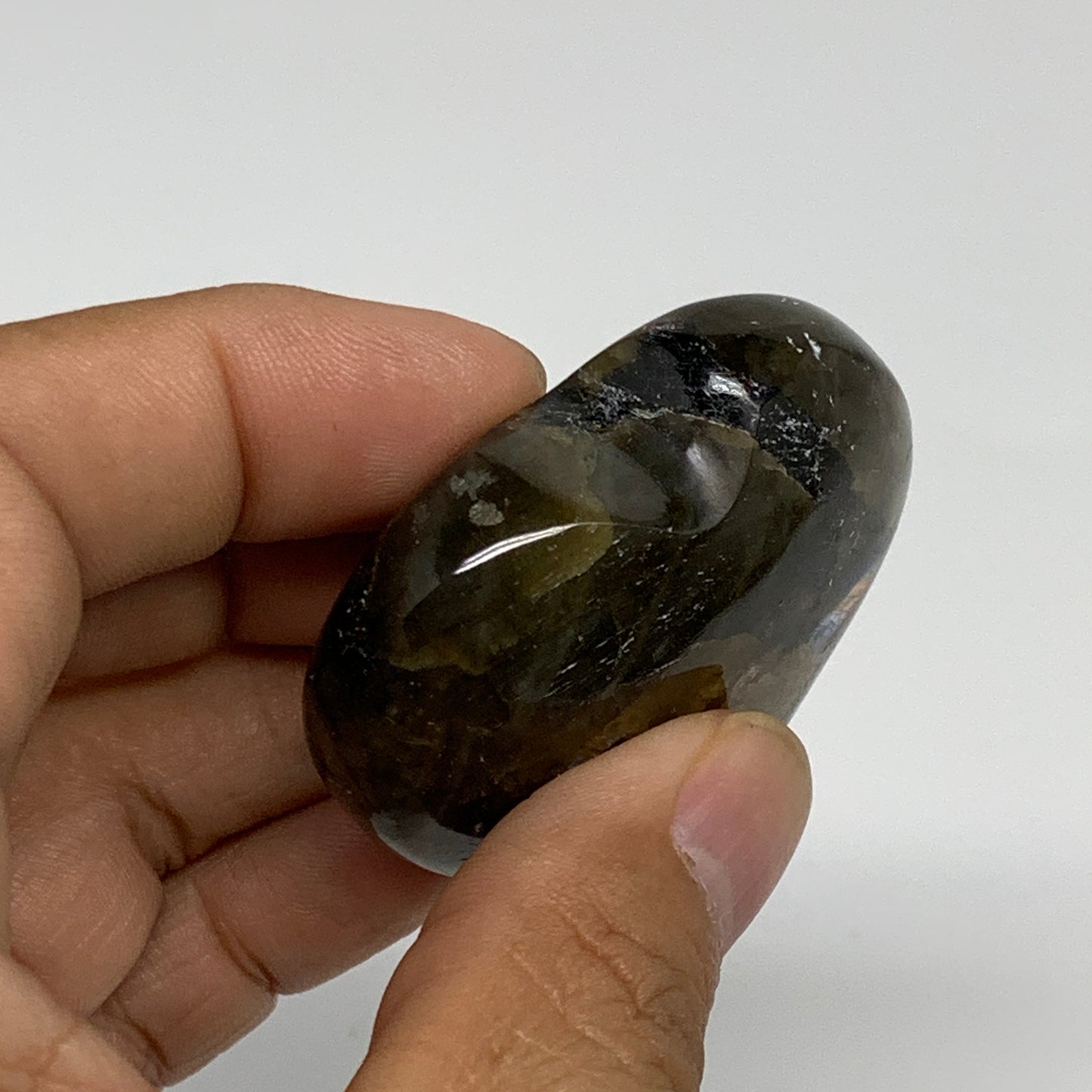 66.5g, 1.9"x1.9"x0.8", Natural Labradorite Heart Polished Crystal, B35504
