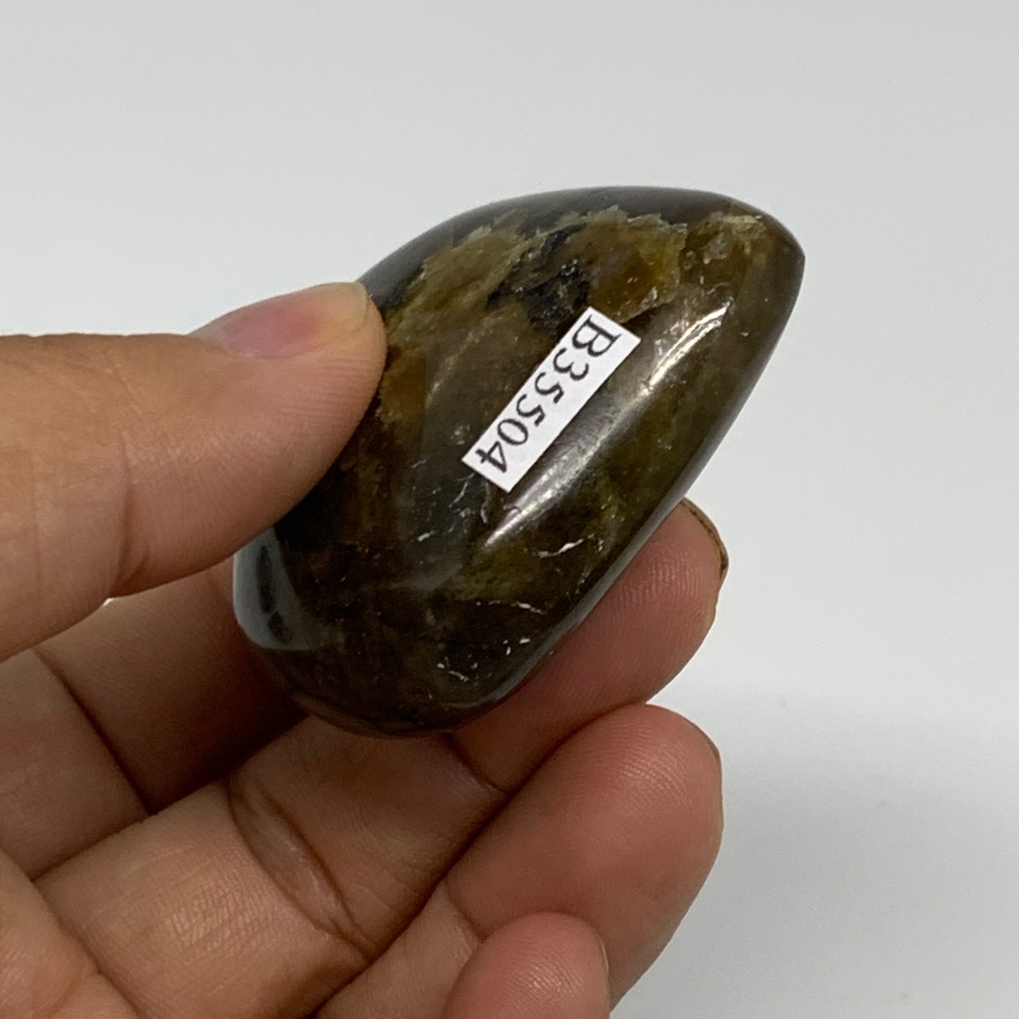 66.5g, 1.9"x1.9"x0.8", Natural Labradorite Heart Polished Crystal, B35504