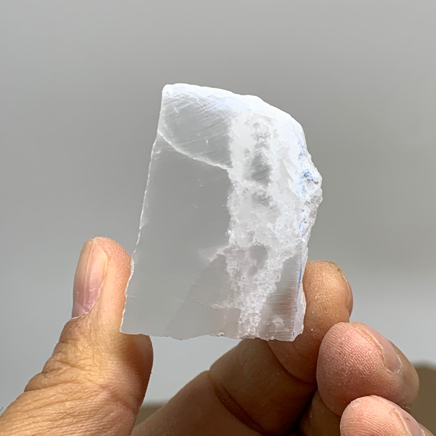 0.37 lbs, 1.3"-1.6", 4pcs, Natural Clear Selenite Crystal Slab Gemstone, B36935
