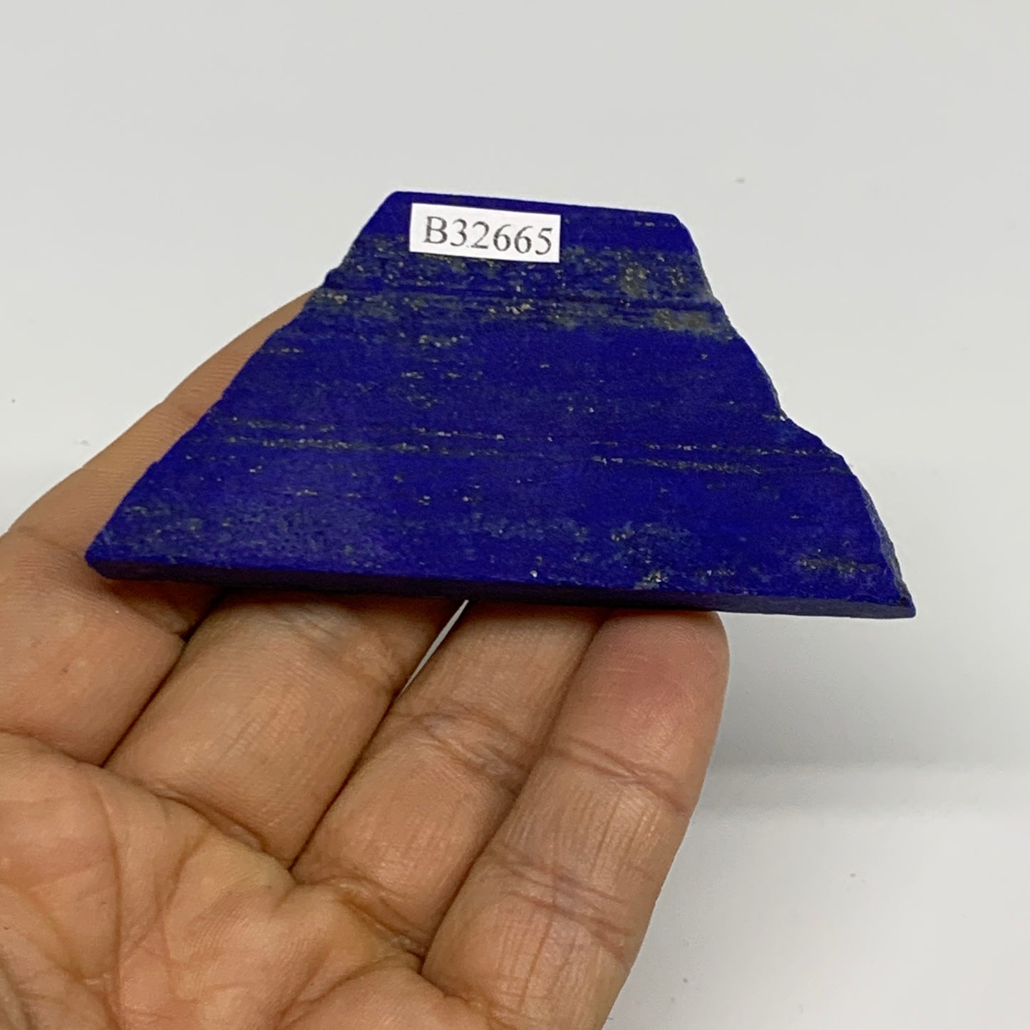 52.3g, 3"x1.4"x0.4", High Grade Natural Rough Lapis Lazuli @Afghanistan,B32665