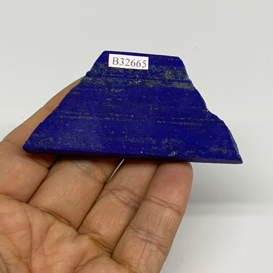 52.3g, 3"x1.4"x0.4", High Grade Natural Rough Lapis Lazuli @Afghanistan,B32665