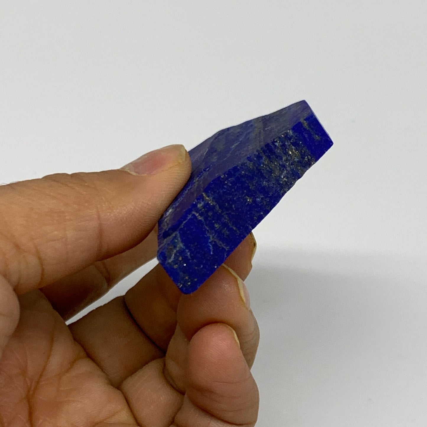 52.3g, 3"x1.4"x0.4", High Grade Natural Rough Lapis Lazuli @Afghanistan,B32665