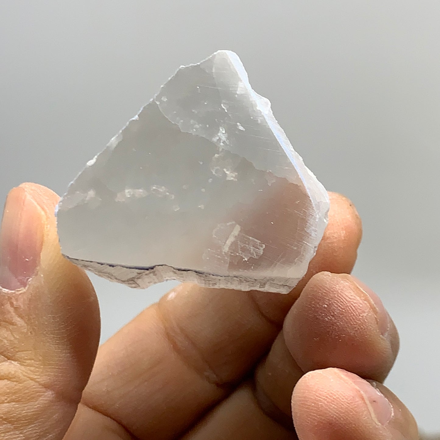 0.37 lbs, 1.3"-1.6", 4pcs, Natural Clear Selenite Crystal Slab Gemstone, B36935