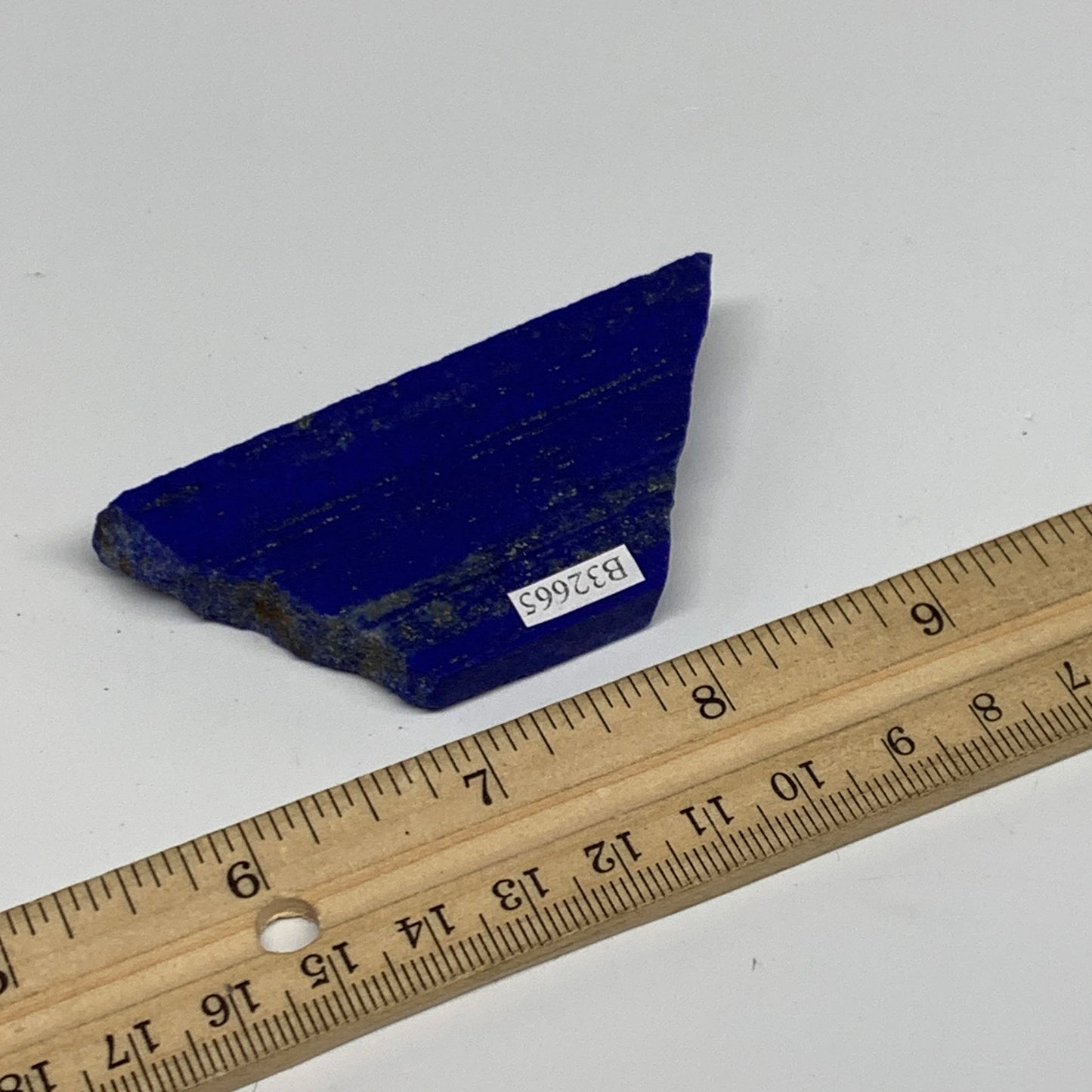 52.3g, 3"x1.4"x0.4", High Grade Natural Rough Lapis Lazuli @Afghanistan,B32665