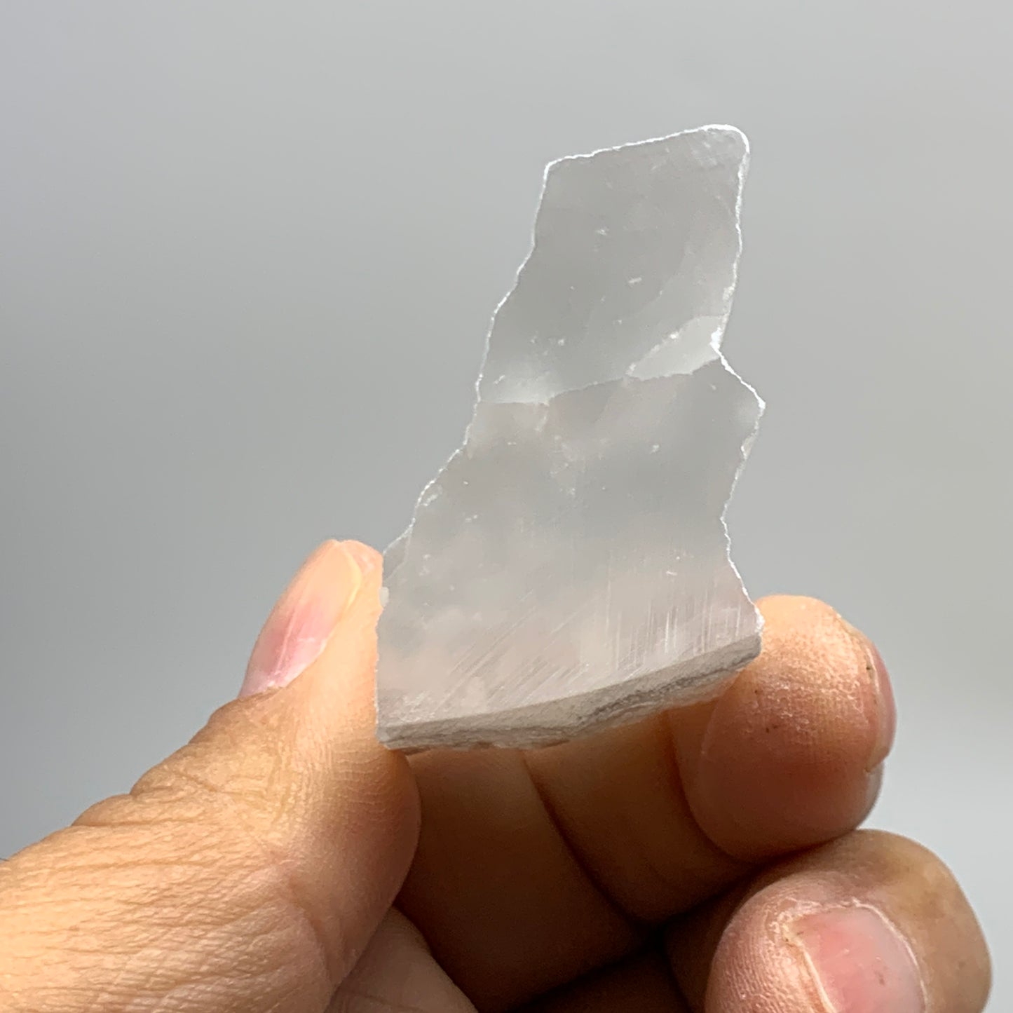 0.41 lbs, 1.7"-2", 4pcs, Natural Clear Selenite Crystal Slab Gemstone, B36936