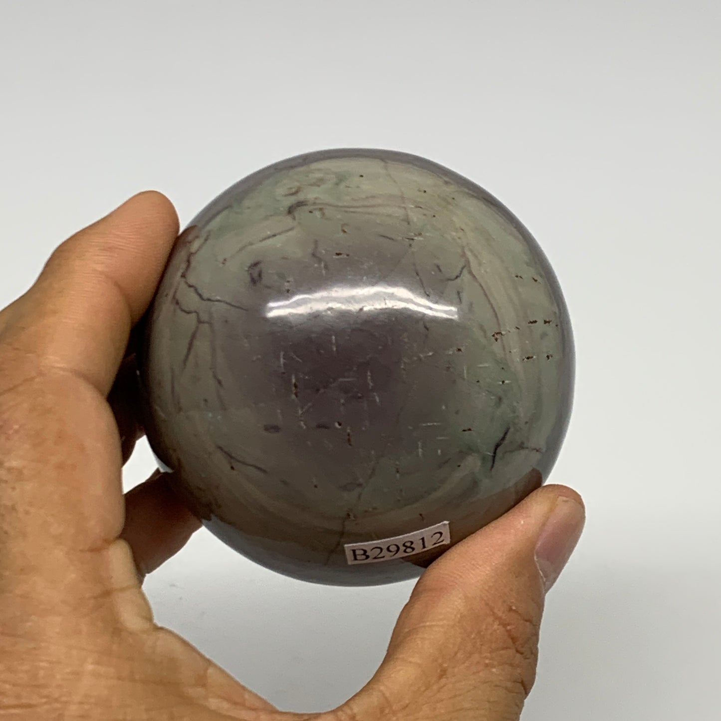 0.825 lbs, 2.5"(63mm) Red Jasper Sphere Gemstone,Healing Crystal, B29812