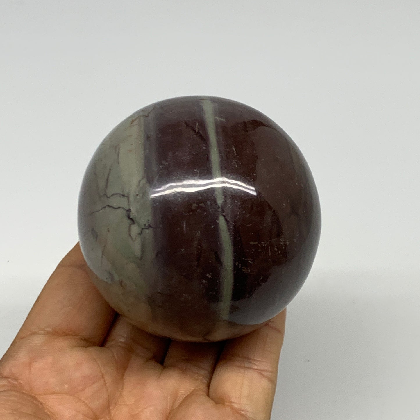 0.825 lbs, 2.5"(63mm) Red Jasper Sphere Gemstone,Healing Crystal, B29812