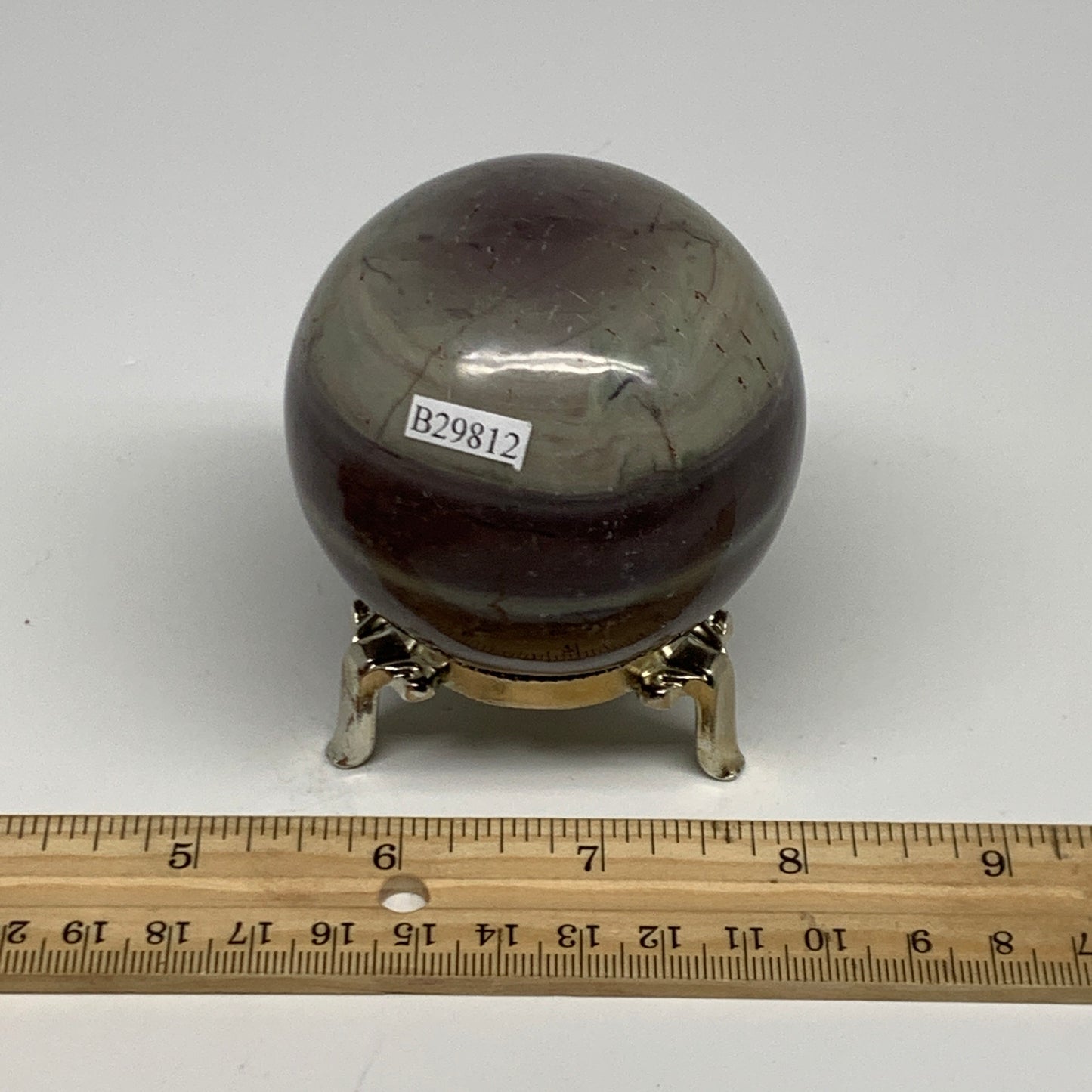 0.825 lbs, 2.5"(63mm) Red Jasper Sphere Gemstone,Healing Crystal, B29812