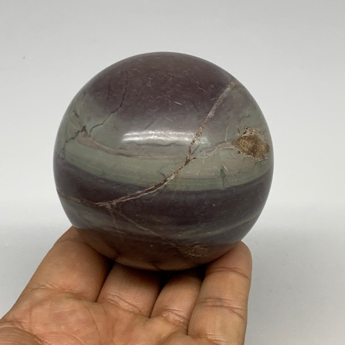 0.99 lbs, 2.7"(68mm) Red Jasper Sphere Gemstone,Healing Crystal, B29813