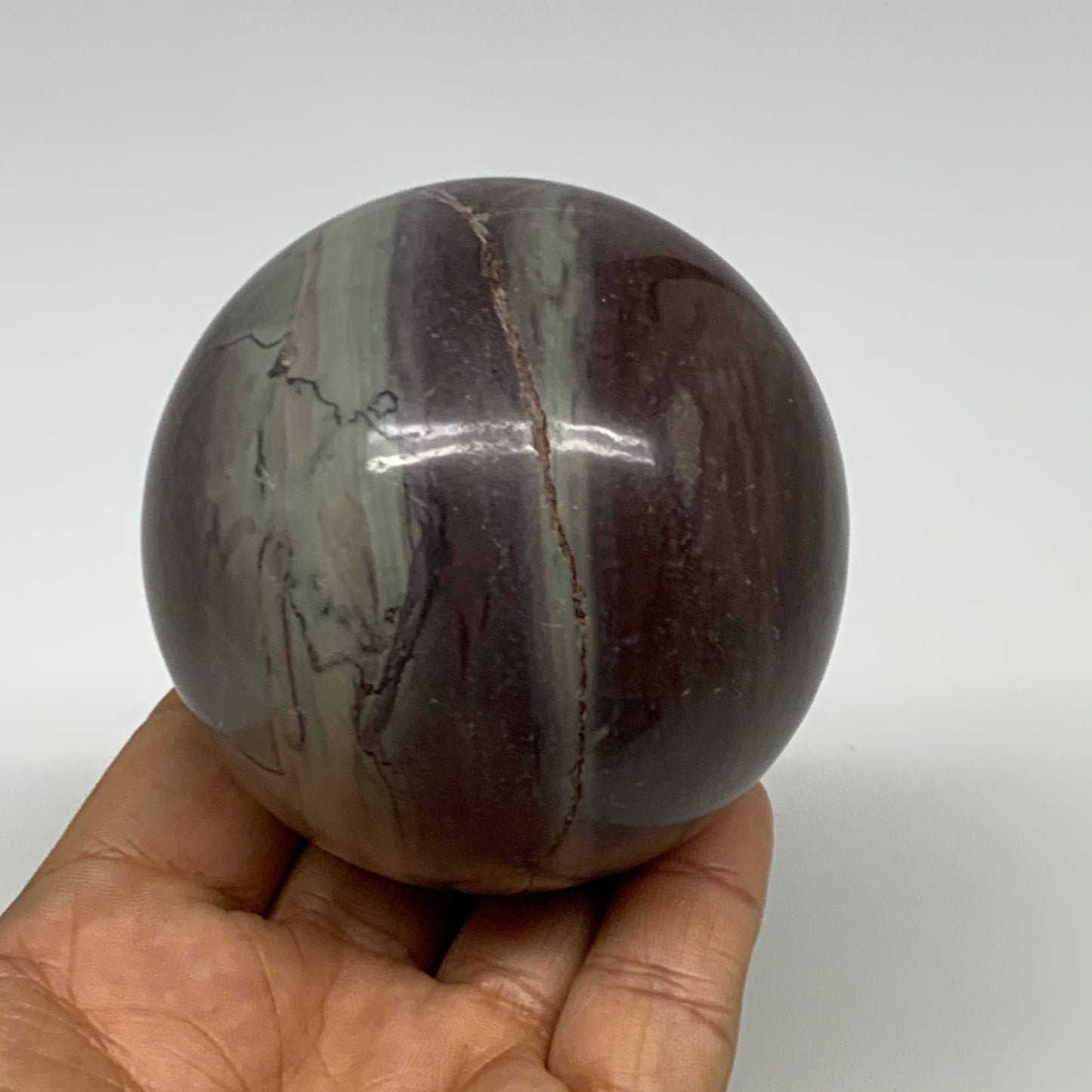 0.99 lbs, 2.7"(68mm) Red Jasper Sphere Gemstone,Healing Crystal, B29813