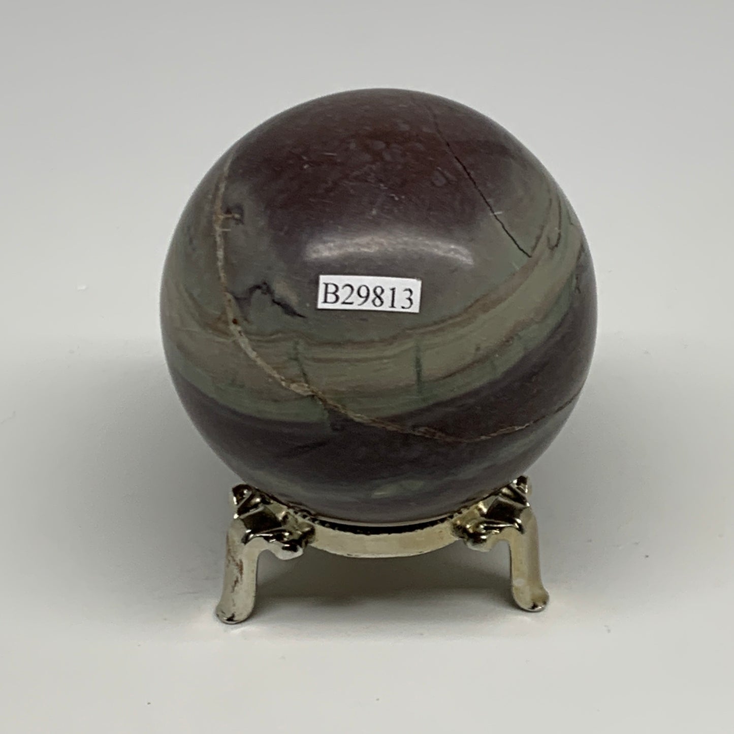 0.99 lbs, 2.7"(68mm) Red Jasper Sphere Gemstone,Healing Crystal, B29813