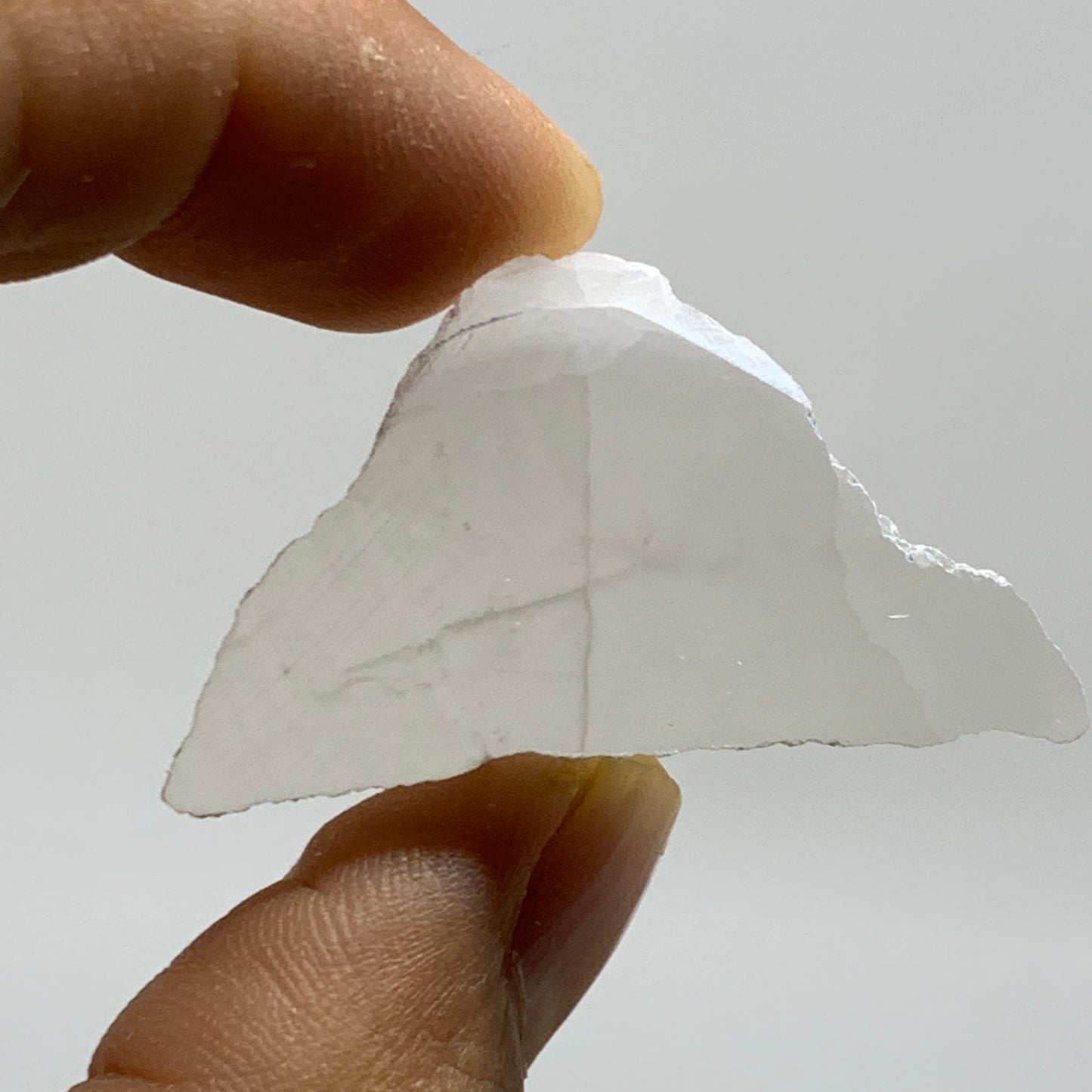 0.31 lbs, 1"-1.6", 6pcs, Natural Clear Selenite Crystal Slab Gemstone, B36938