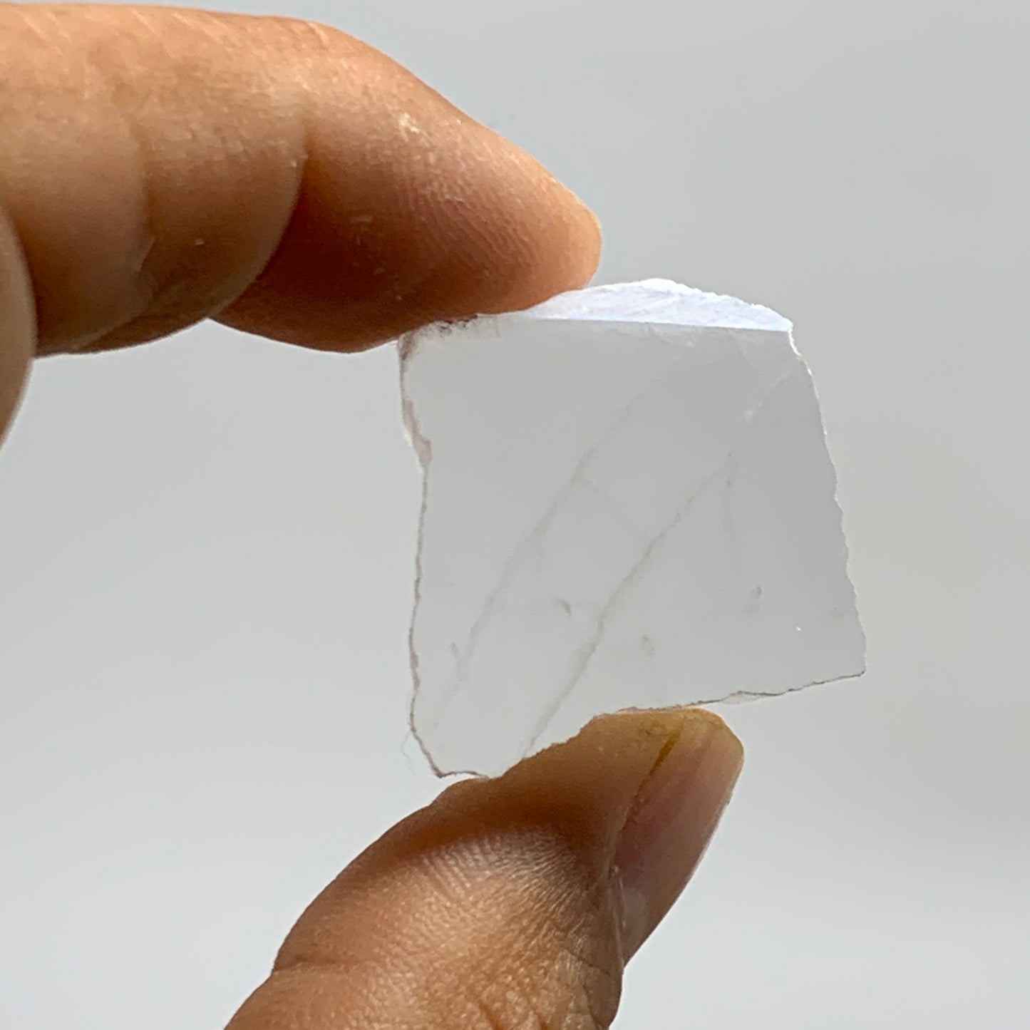 0.31 lbs, 1"-1.6", 6pcs, Natural Clear Selenite Crystal Slab Gemstone, B36938