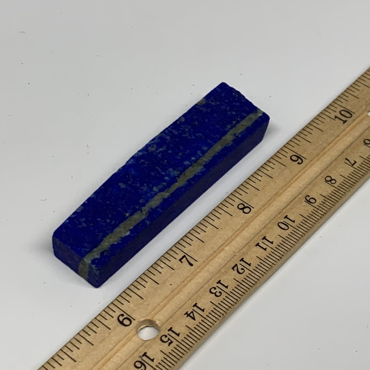 45.4g, 3.1"x0.8"x0.3", High Grade Natural Rough Lapis Lazuli @Afghanistan,B32669