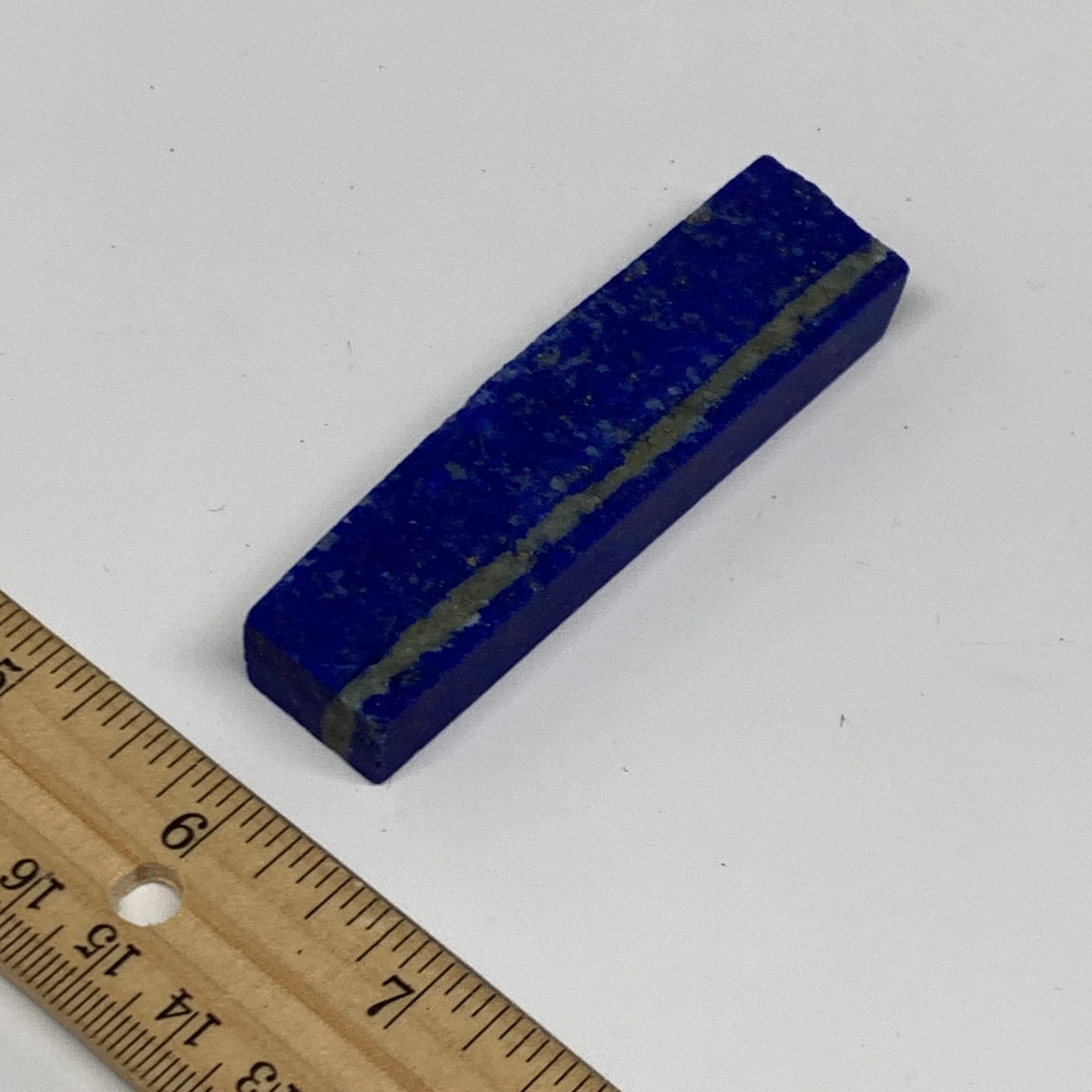 45.4g, 3.1"x0.8"x0.3", High Grade Natural Rough Lapis Lazuli @Afghanistan,B32669