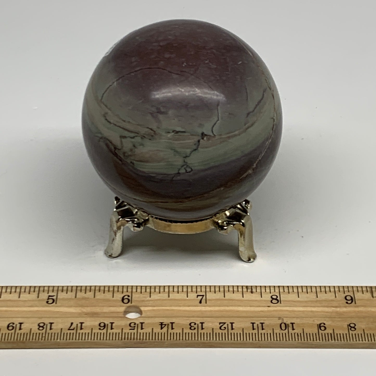 0.99 lbs, 2.7"(68mm) Red Jasper Sphere Gemstone,Healing Crystal, B29813