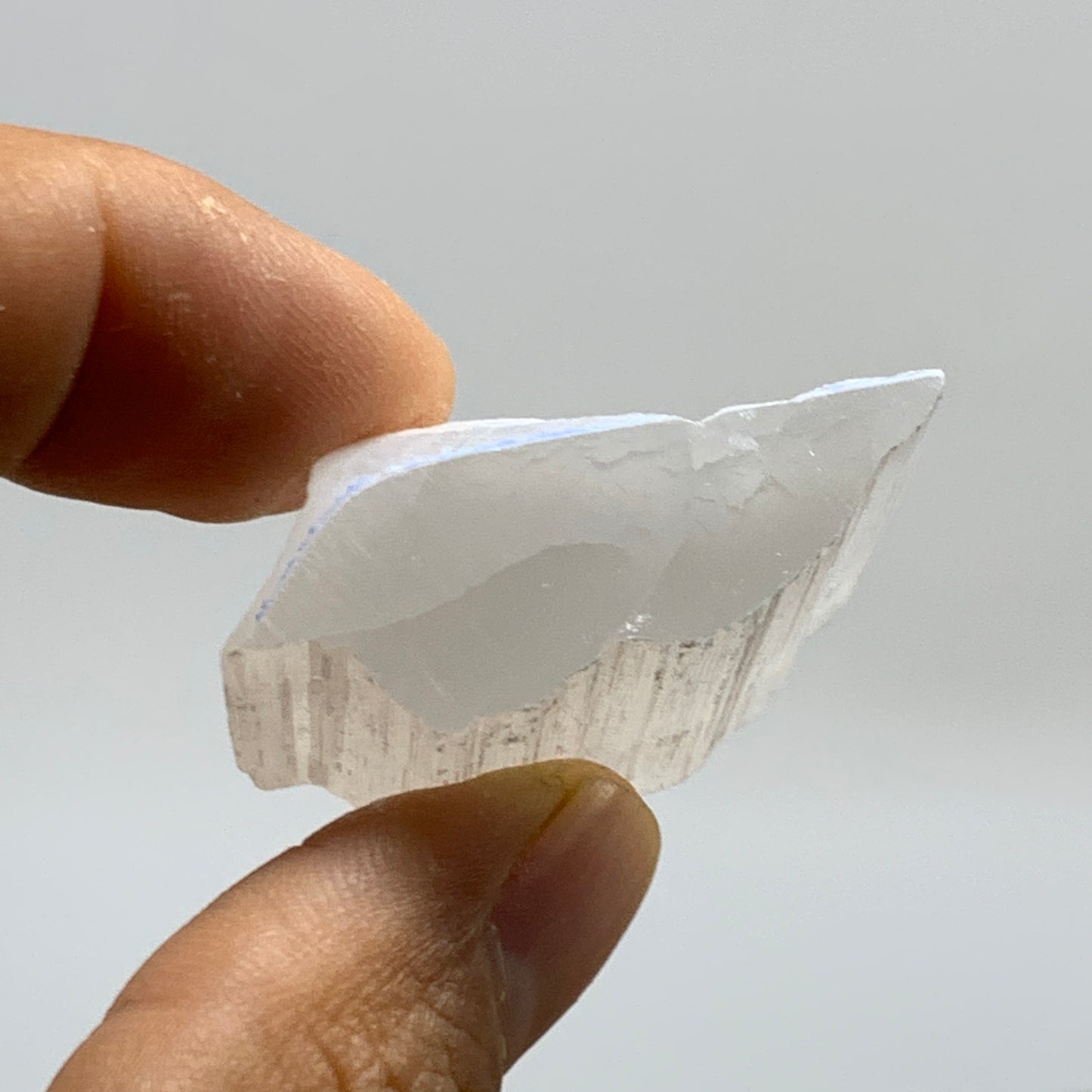 0.31 lbs, 1"-1.6", 6pcs, Natural Clear Selenite Crystal Slab Gemstone, B36938