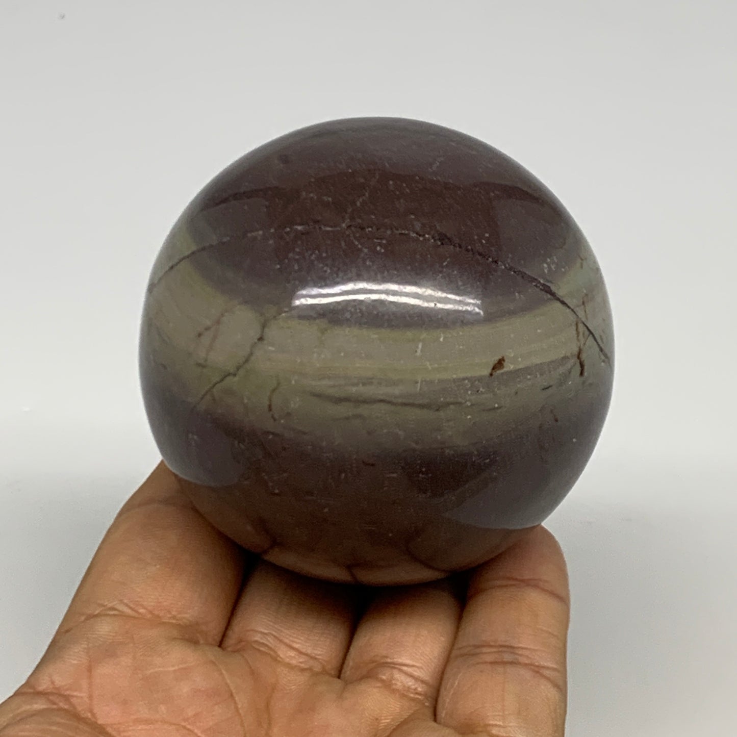 0.88 lbs, 2.5"(65mm) Red Jasper Sphere Gemstone,Healing Crystal, B29814