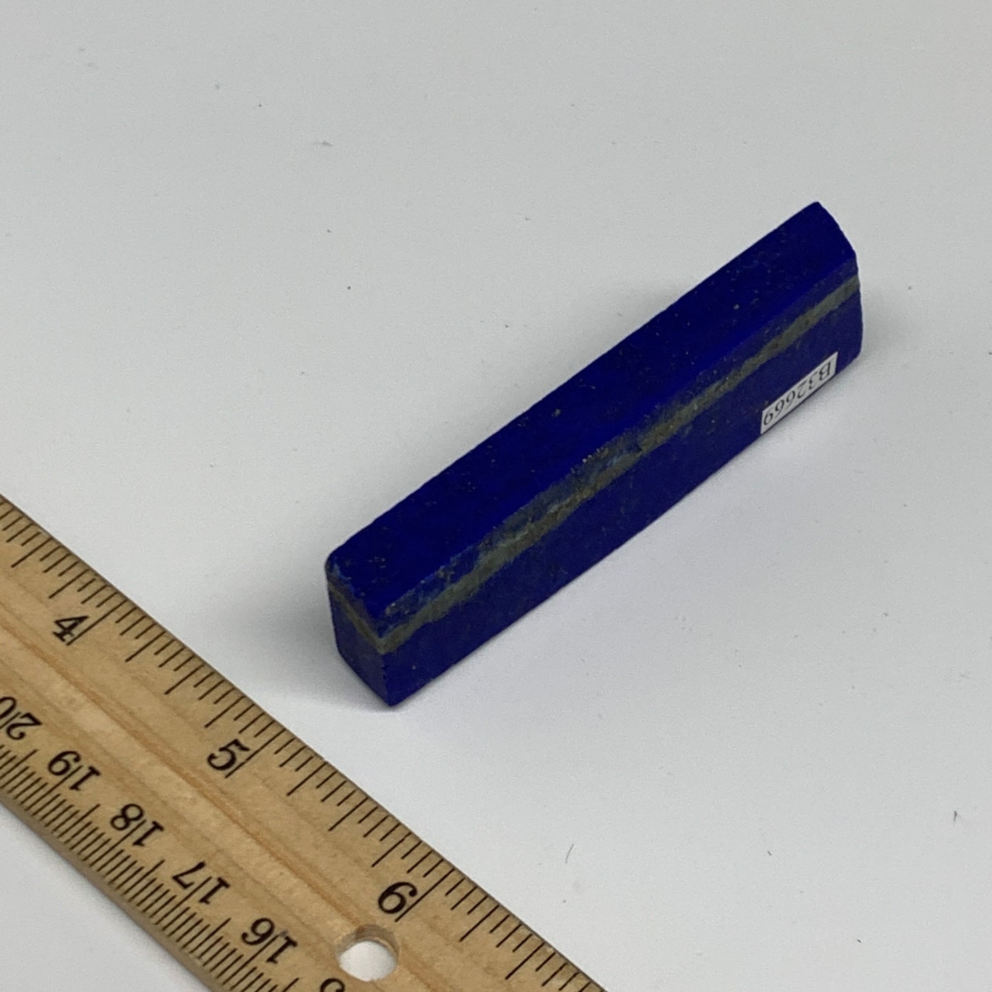 45.4g, 3.1"x0.8"x0.3", High Grade Natural Rough Lapis Lazuli @Afghanistan,B32669