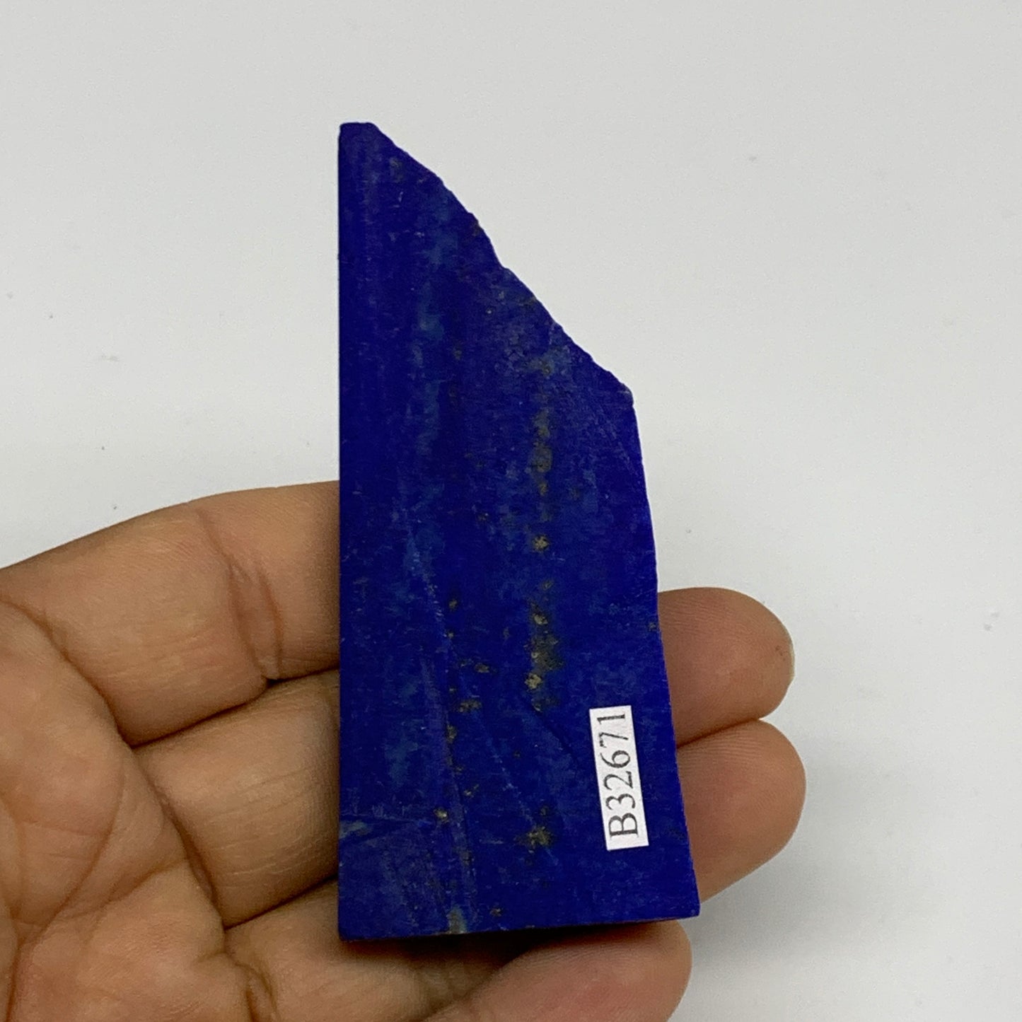 49.7g, 3.1"x1.3"x0.5", High Grade Natural Rough Lapis Lazuli @Afghanistan,B32671