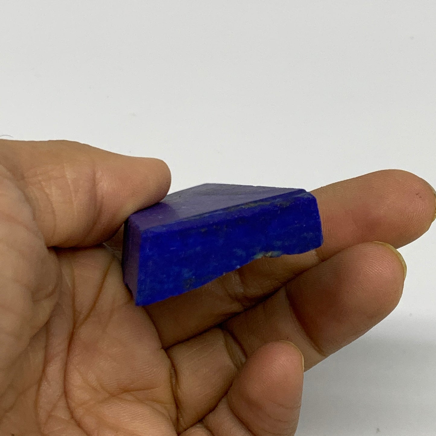 49.7g, 3.1"x1.3"x0.5", High Grade Natural Rough Lapis Lazuli @Afghanistan,B32671