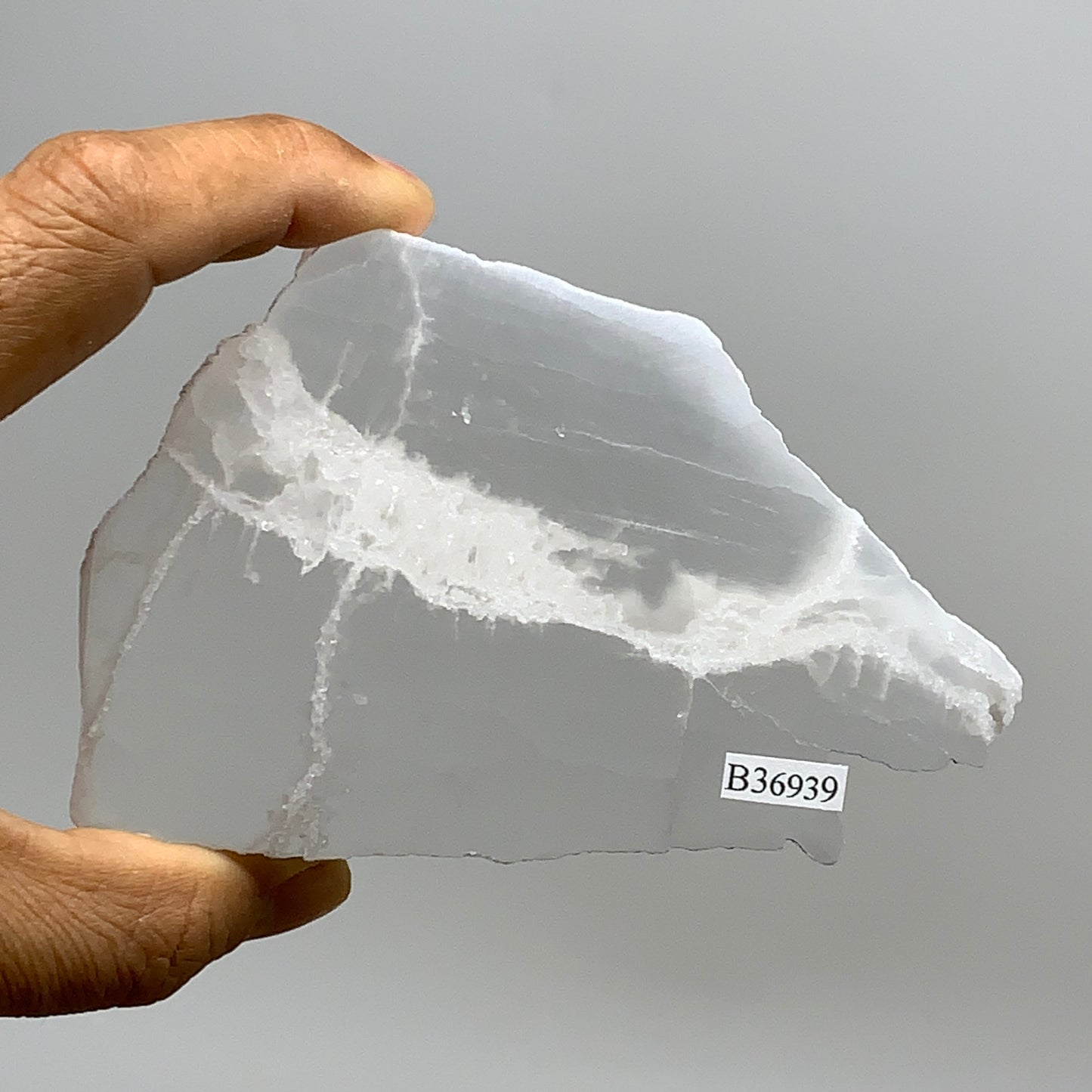 0.67 lbs, 4.3"x2.9"x1", Natural Clear Selenite Crystal Slab Gemstone, B36939
