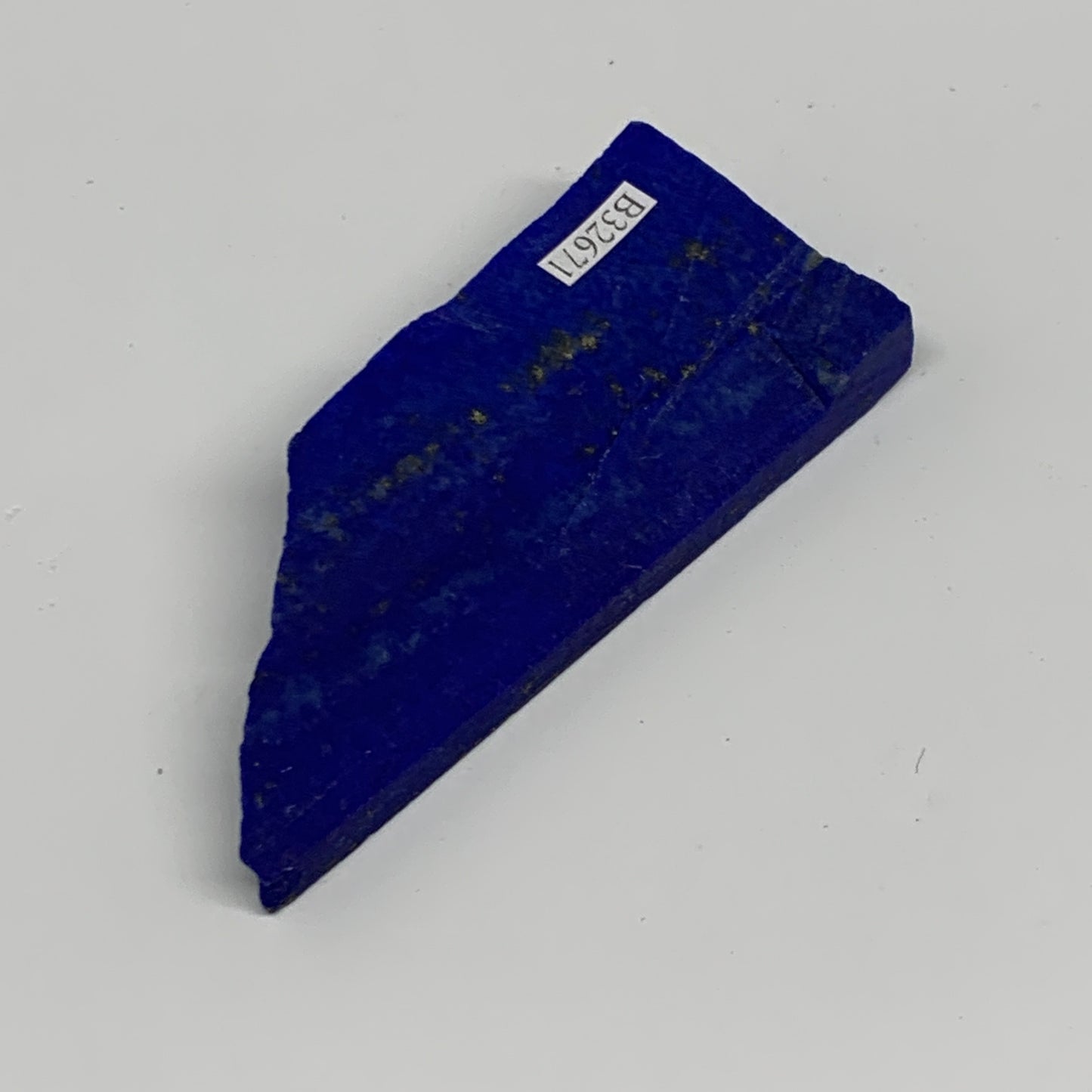 49.7g, 3.1"x1.3"x0.5", High Grade Natural Rough Lapis Lazuli @Afghanistan,B32671