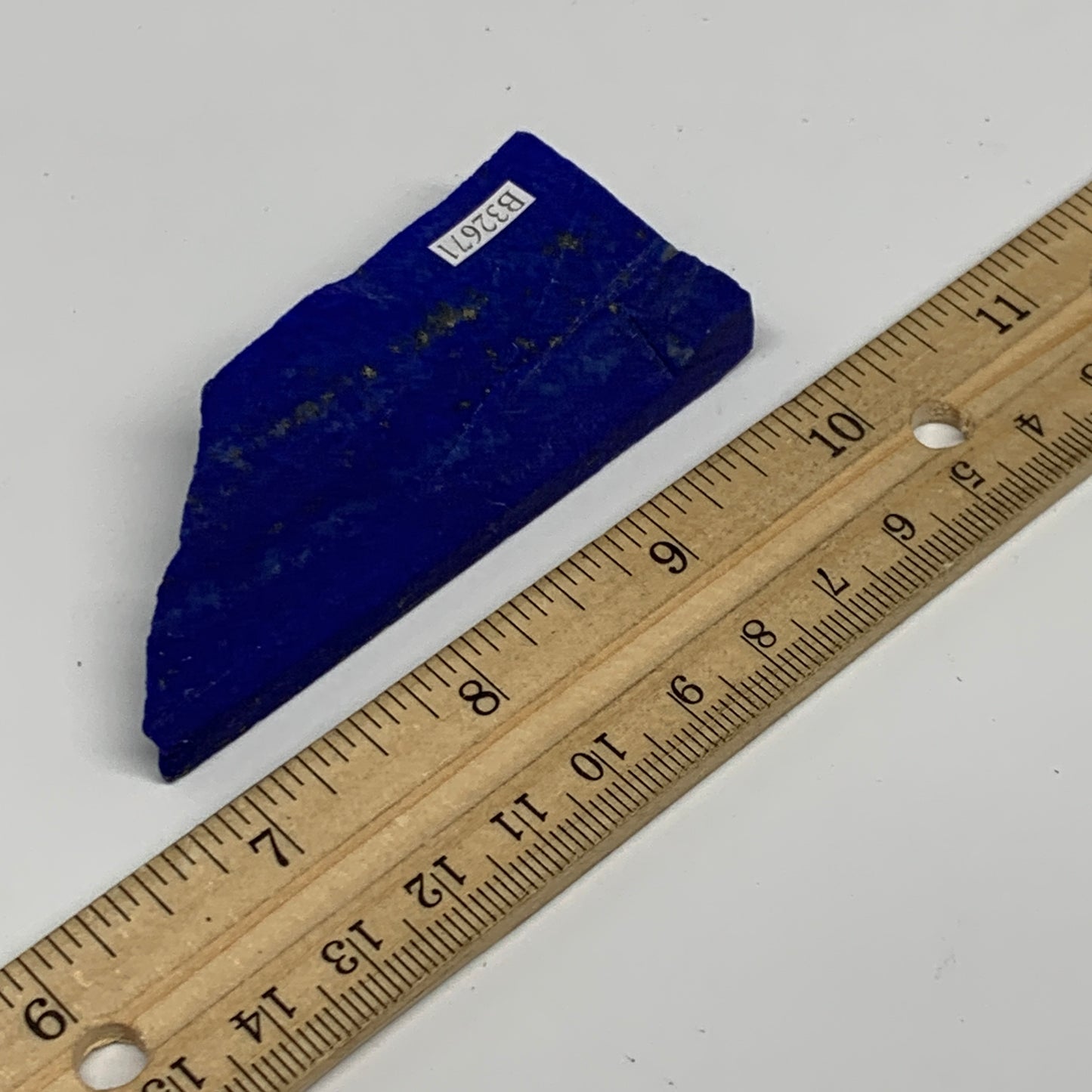 49.7g, 3.1"x1.3"x0.5", High Grade Natural Rough Lapis Lazuli @Afghanistan,B32671