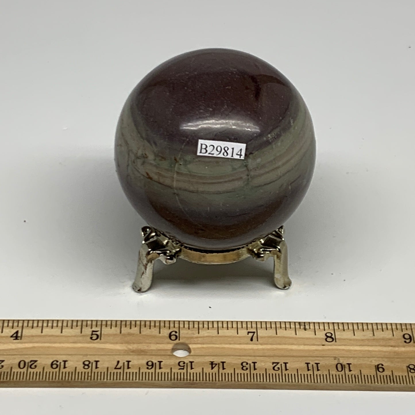 0.88 lbs, 2.5"(65mm) Red Jasper Sphere Gemstone,Healing Crystal, B29814