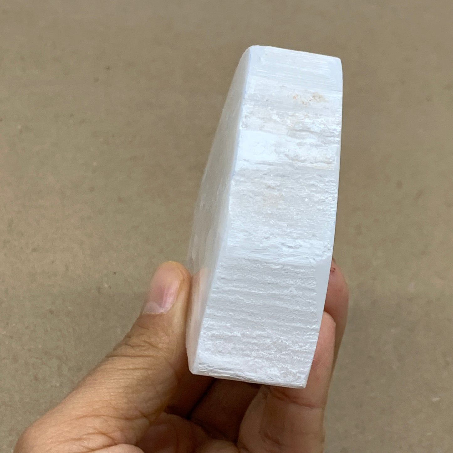 0.67 lbs, 4.3"x2.9"x1", Natural Clear Selenite Crystal Slab Gemstone, B36939