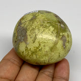 107.7g, 2.3"x2.1"x1.4", Green Opal Crystal PalmStone Polished Reiki, B28330