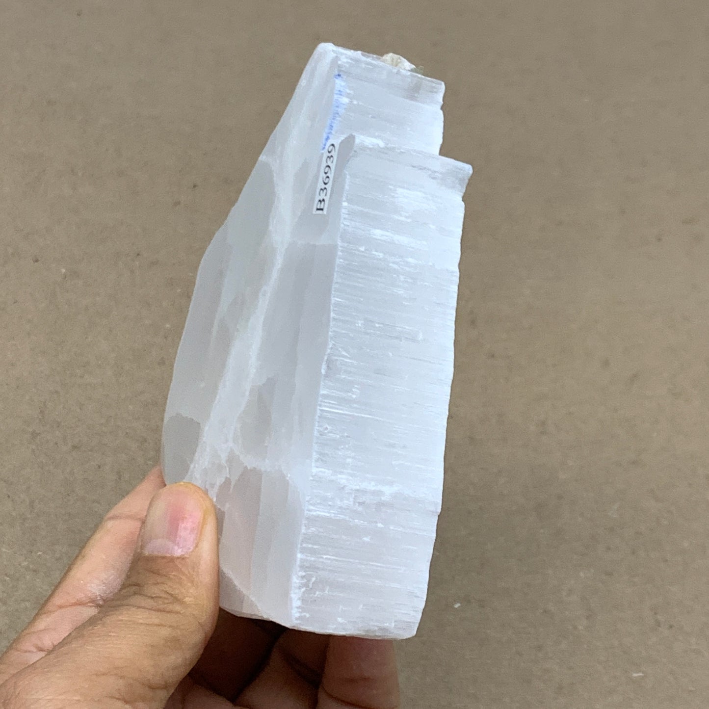 0.67 lbs, 4.3"x2.9"x1", Natural Clear Selenite Crystal Slab Gemstone, B36939