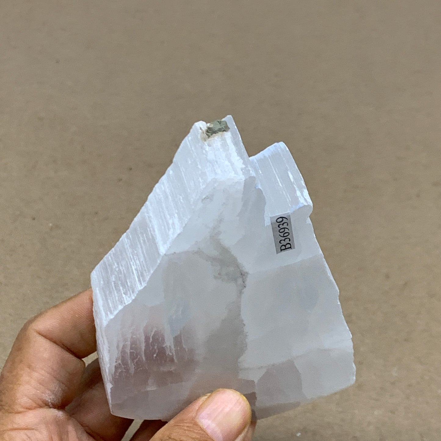 0.67 lbs, 4.3"x2.9"x1", Natural Clear Selenite Crystal Slab Gemstone, B36939