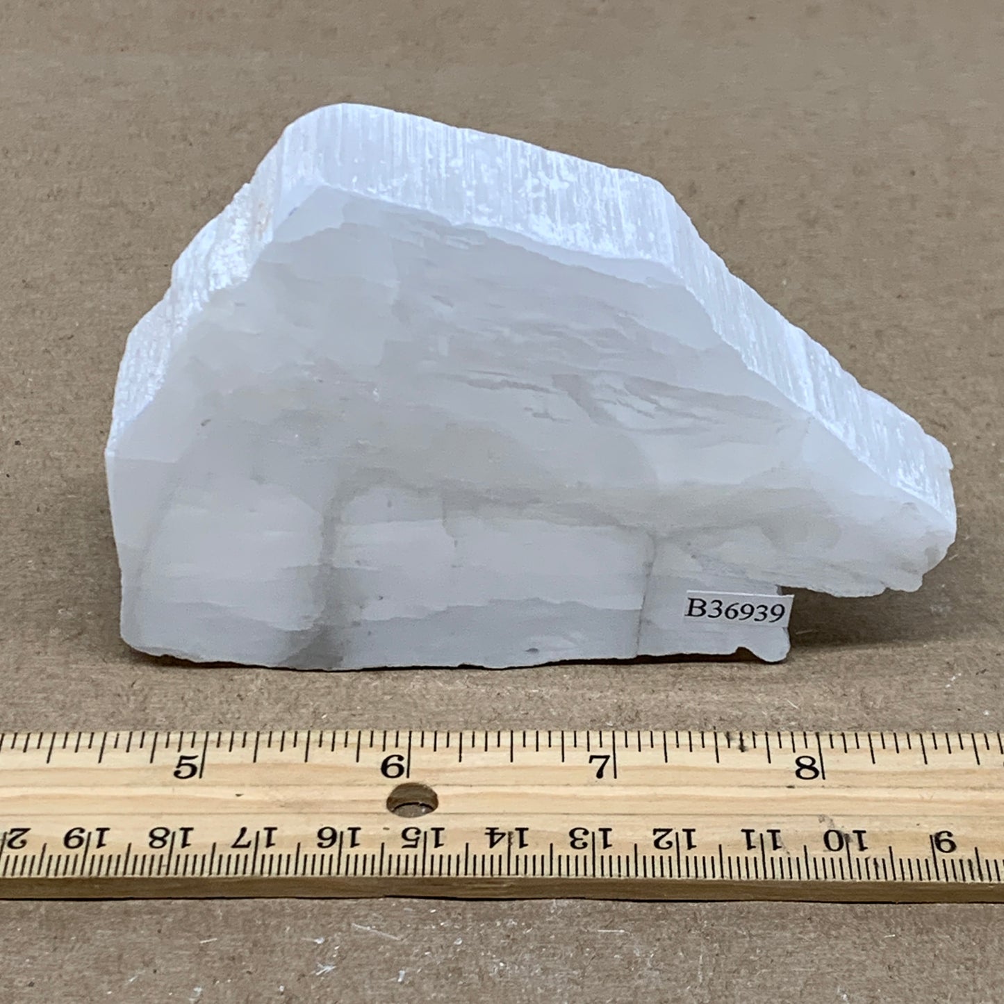 0.67 lbs, 4.3"x2.9"x1", Natural Clear Selenite Crystal Slab Gemstone, B36939