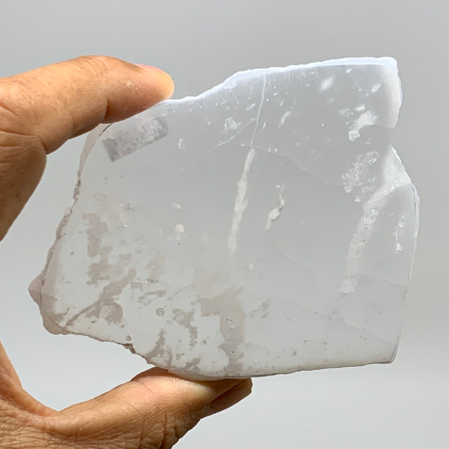 0.55 lbs, 3.3"x2.7"x0.9", Natural Clear Selenite Crystal Slab Gemstone, B36940