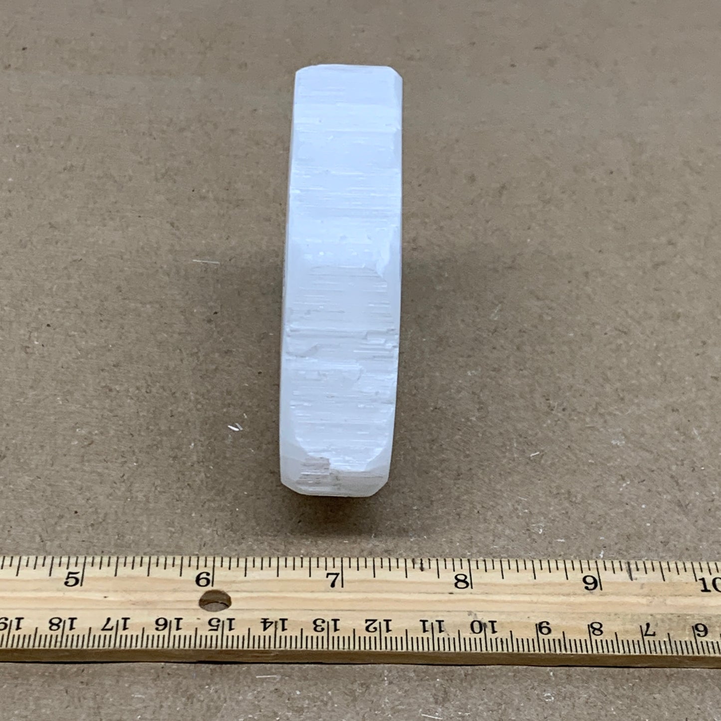 0.55 lbs, 3.3"x2.7"x0.9", Natural Clear Selenite Crystal Slab Gemstone, B36940