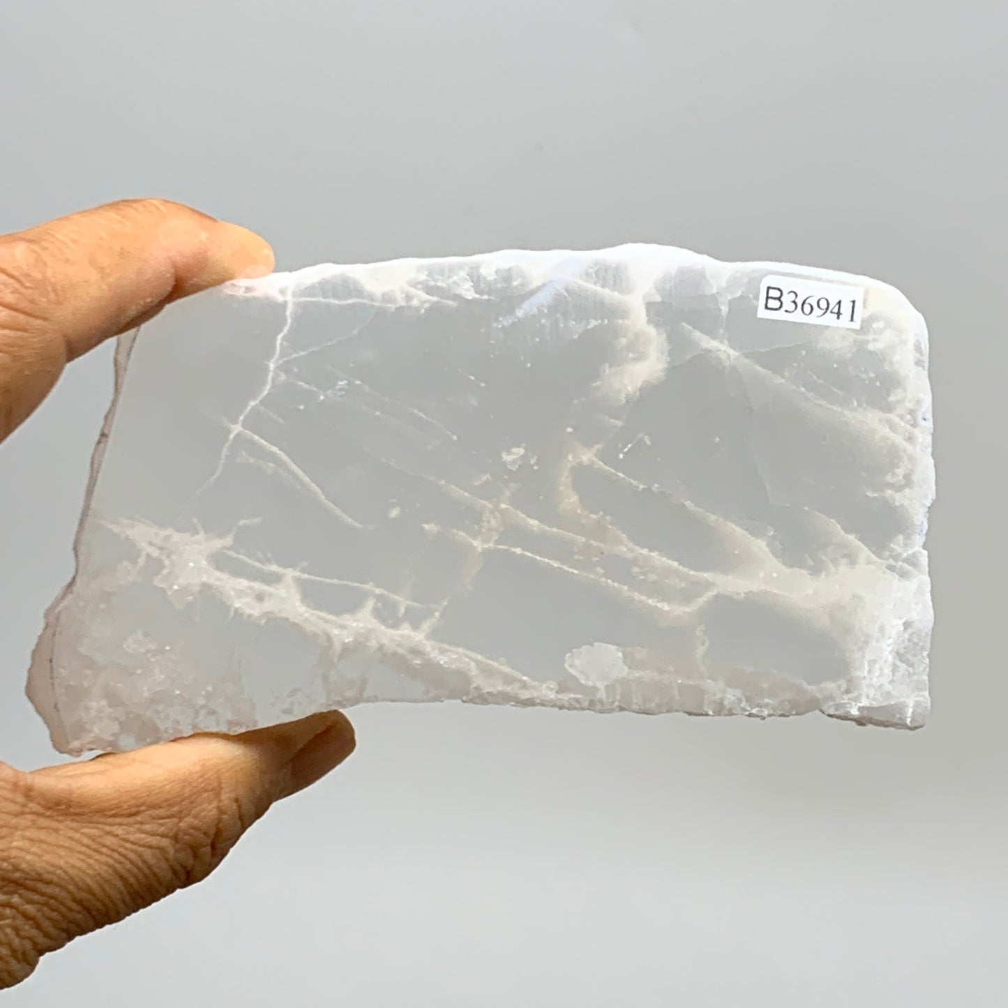 0.79 lbs, 4.6"x2.4"x1", Natural Clear Selenite Crystal Slab Gemstone, B36941