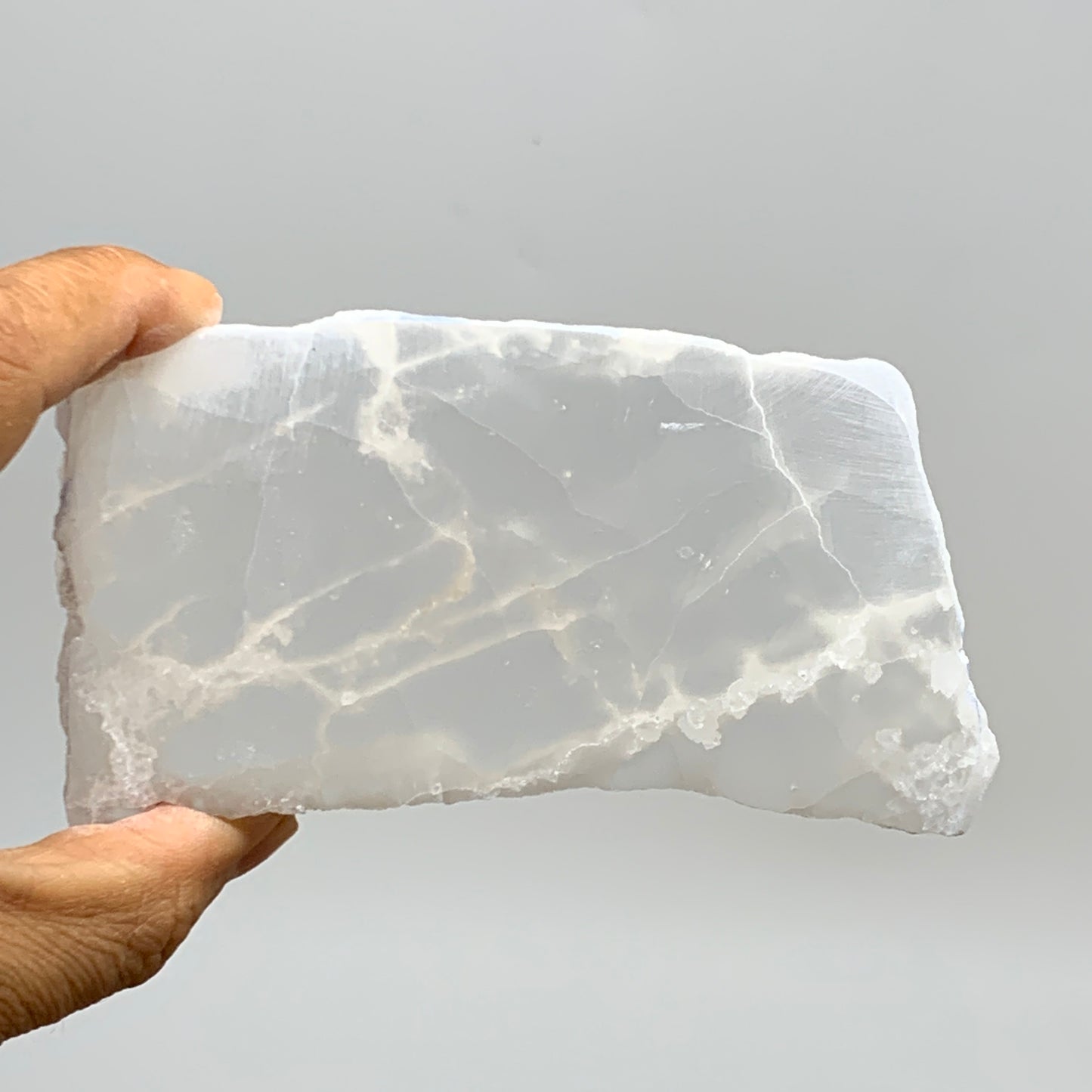0.79 lbs, 4.6"x2.4"x1", Natural Clear Selenite Crystal Slab Gemstone, B36941