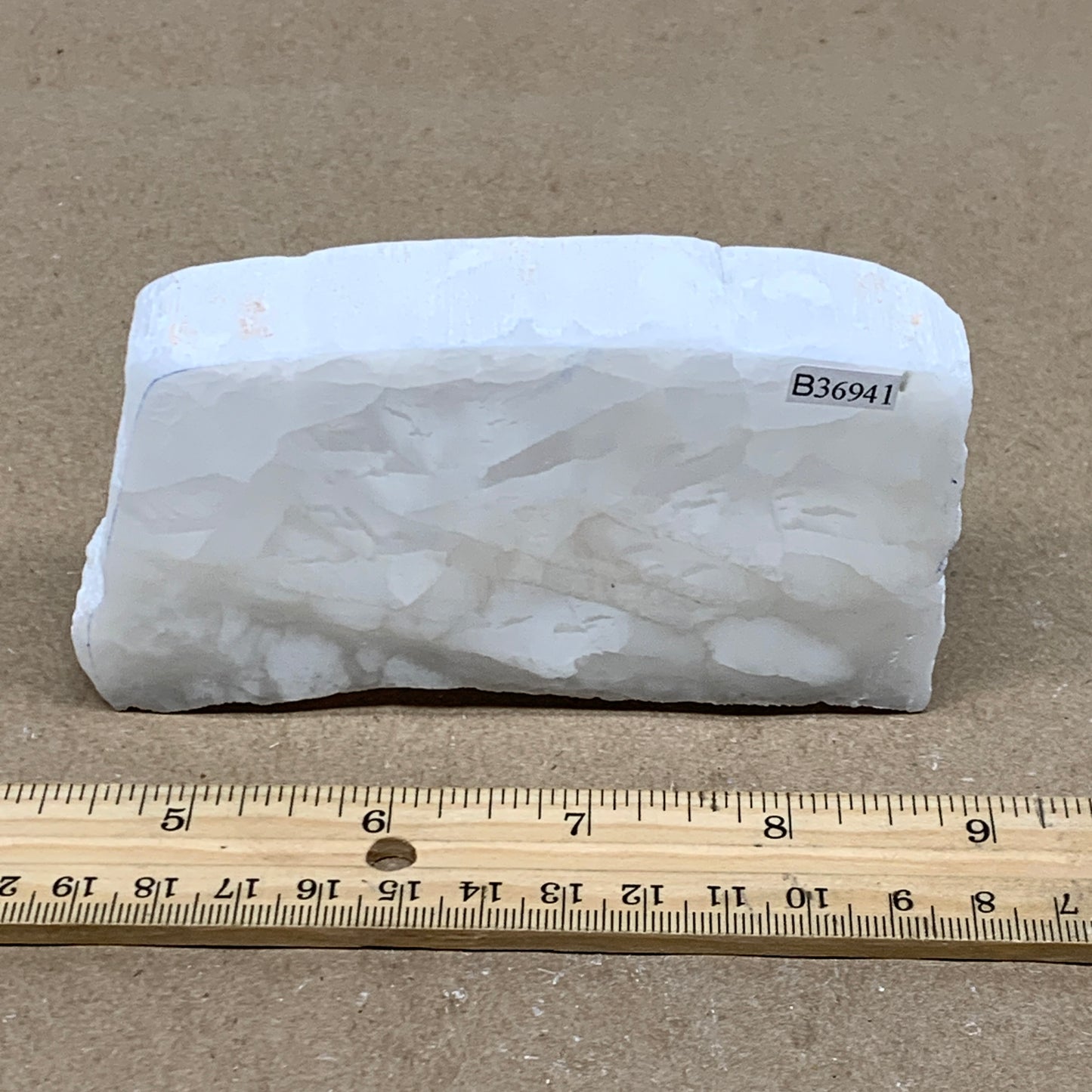 0.79 lbs, 4.6"x2.4"x1", Natural Clear Selenite Crystal Slab Gemstone, B36941