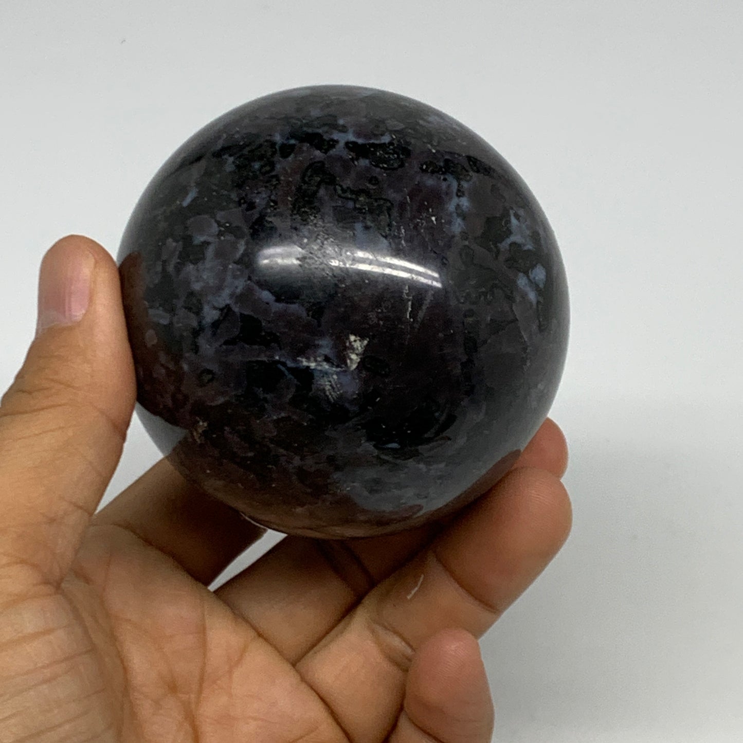 1.13 lbs, 2.7" (69mm) Indigo Gabbro Spheres Merlinite Gemstone, B29817