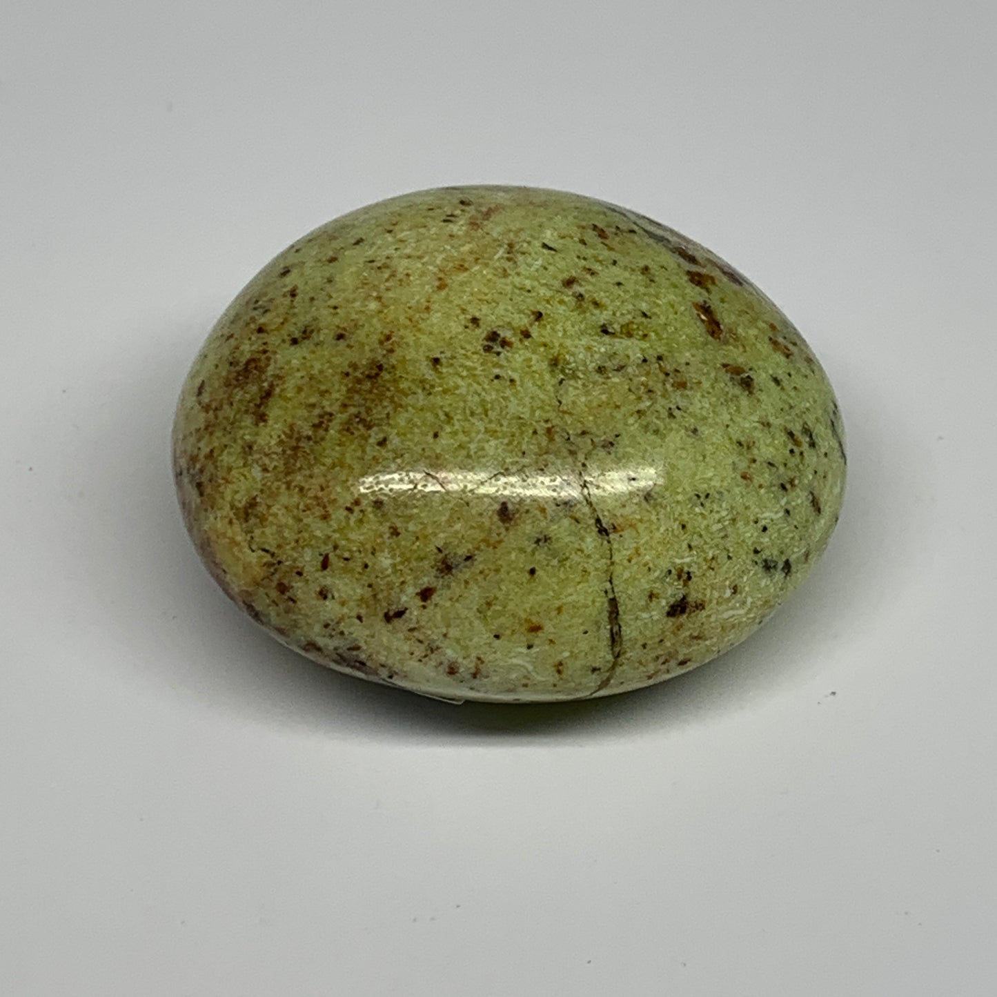 139.2g, 2.5"x2.2"x1.4", Green Opal Crystal PalmStone Polished Reiki, B28328
