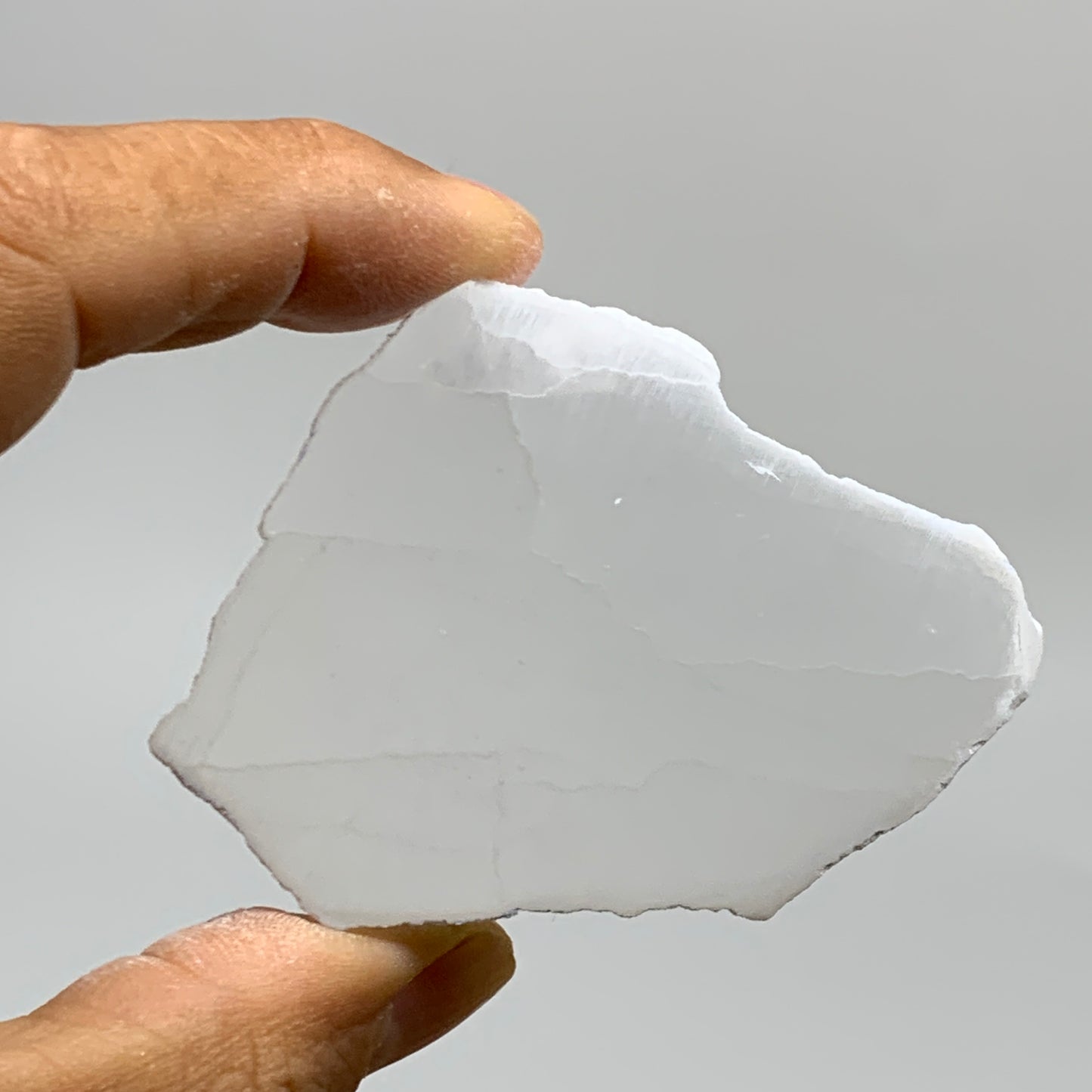 0.23 lbs, 2.6"x1.8"x1", Natural Clear Selenite Crystal Slab Gemstone, B36943
