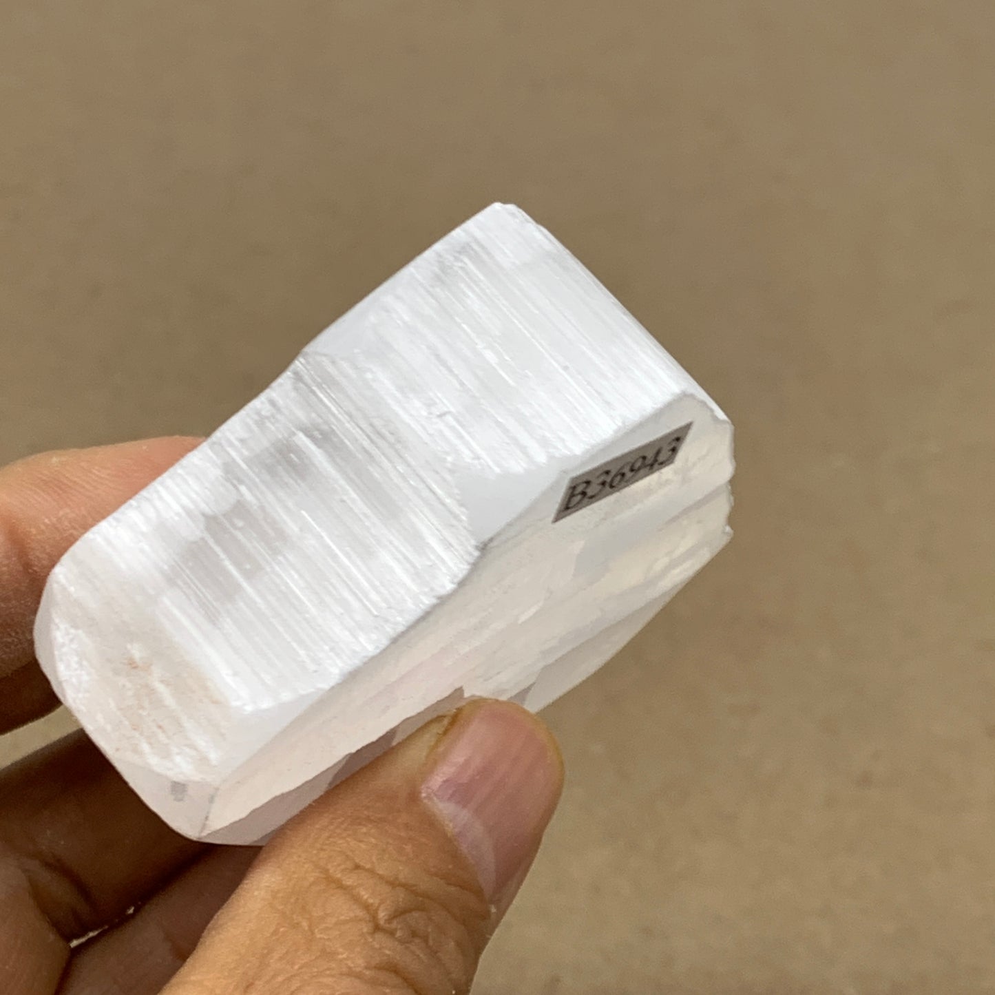 0.23 lbs, 2.6"x1.8"x1", Natural Clear Selenite Crystal Slab Gemstone, B36943