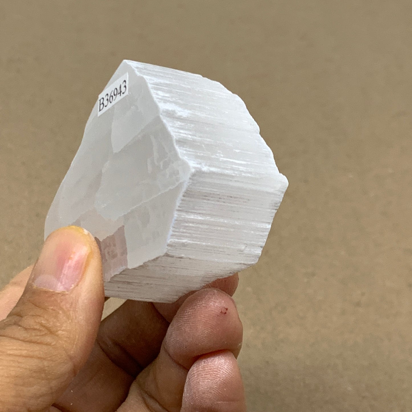 0.23 lbs, 2.6"x1.8"x1", Natural Clear Selenite Crystal Slab Gemstone, B36943