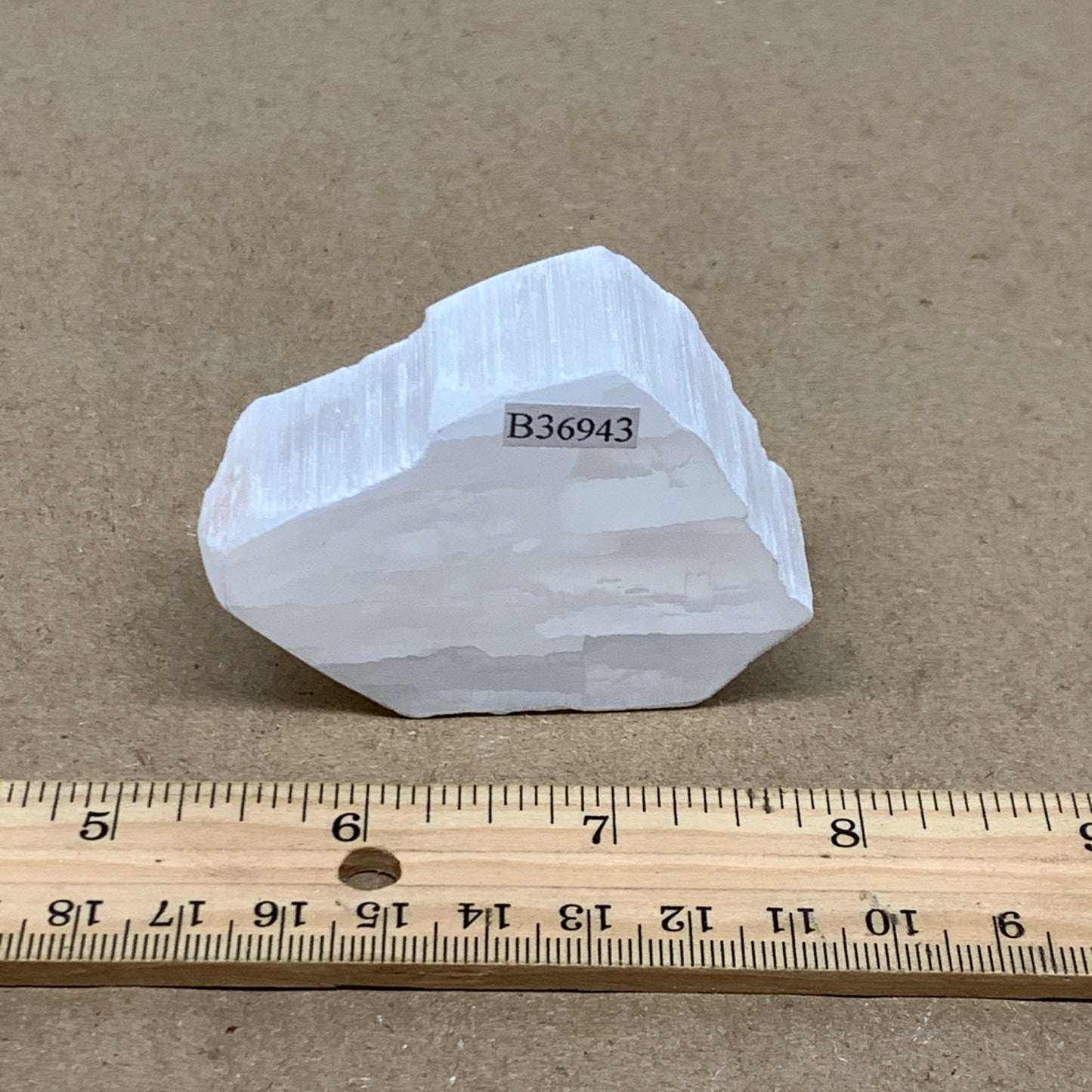 0.23 lbs, 2.6"x1.8"x1", Natural Clear Selenite Crystal Slab Gemstone, B36943