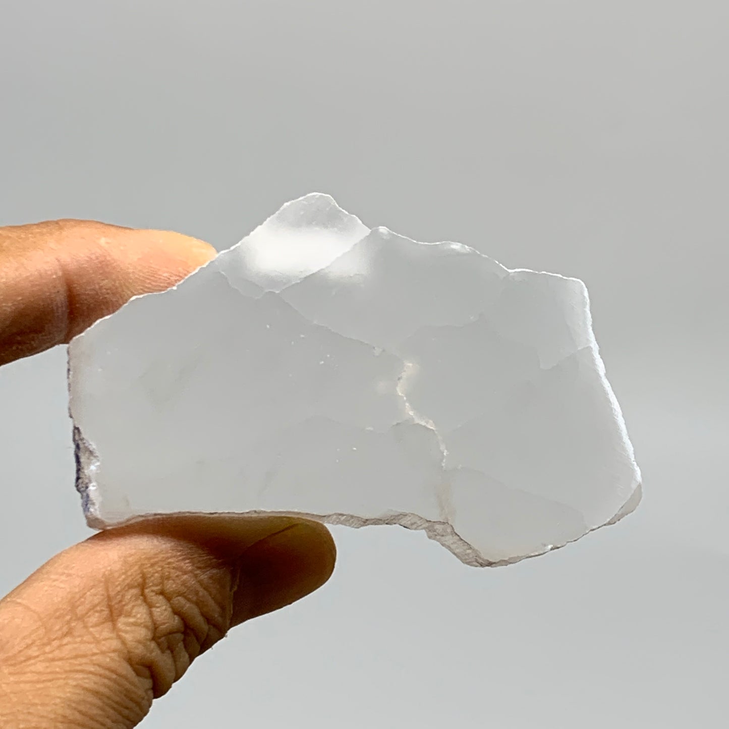 0.23 lbs, 2.6"x1.5"x1", Natural Clear Selenite Crystal Slab Gemstone, B36944