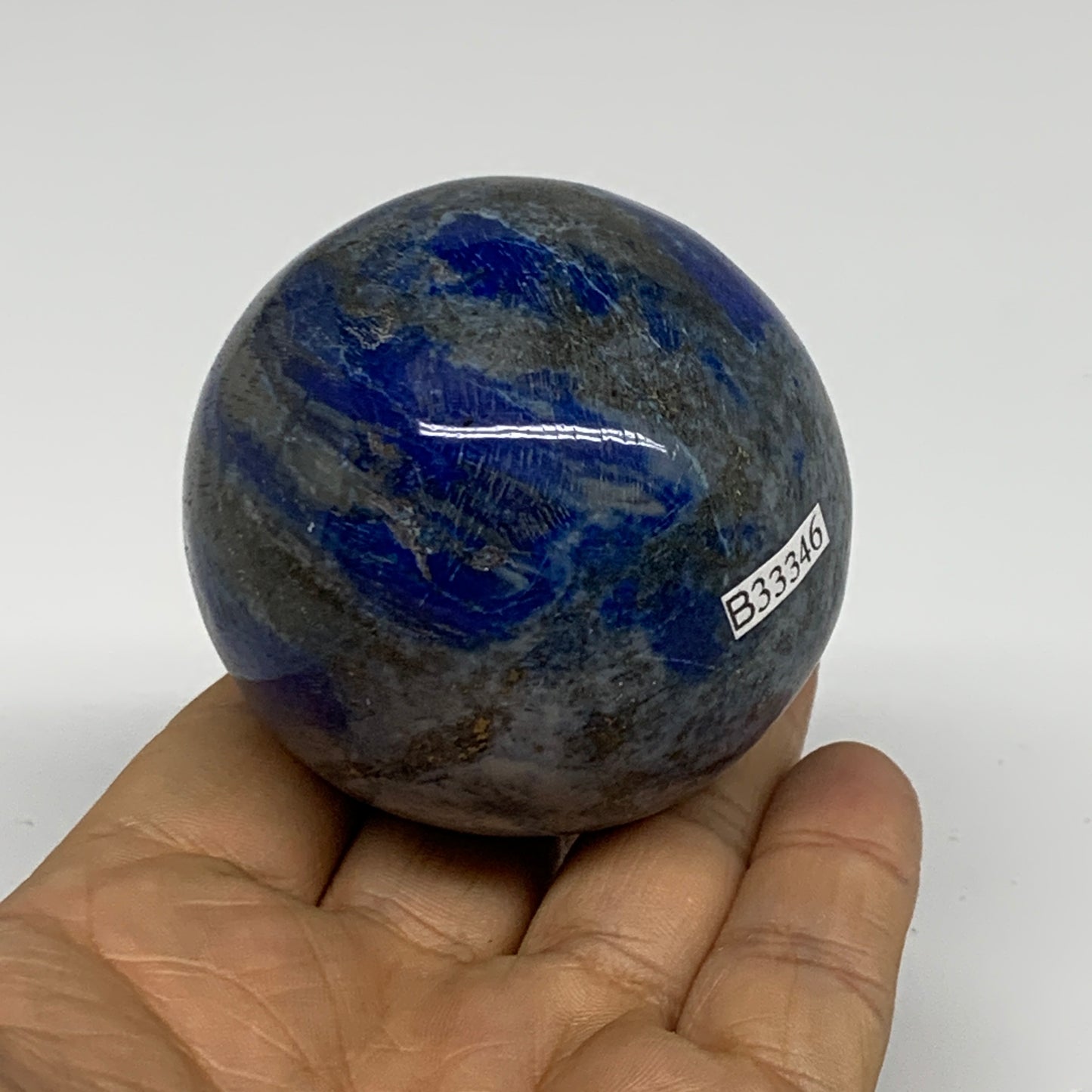 0.66 lbs, 2.3"(57mm), Lapis Lazuli Sphere Ball Gemstone @Afghanistan, B33346