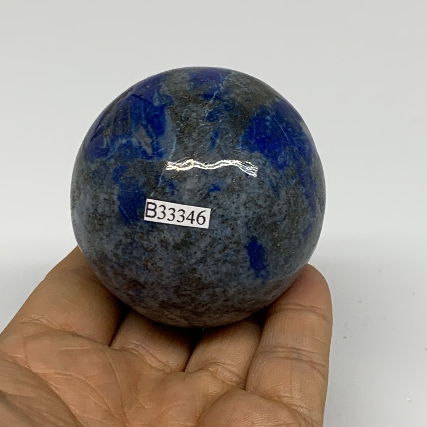 0.66 lbs, 2.3"(57mm), Lapis Lazuli Sphere Ball Gemstone @Afghanistan, B33346