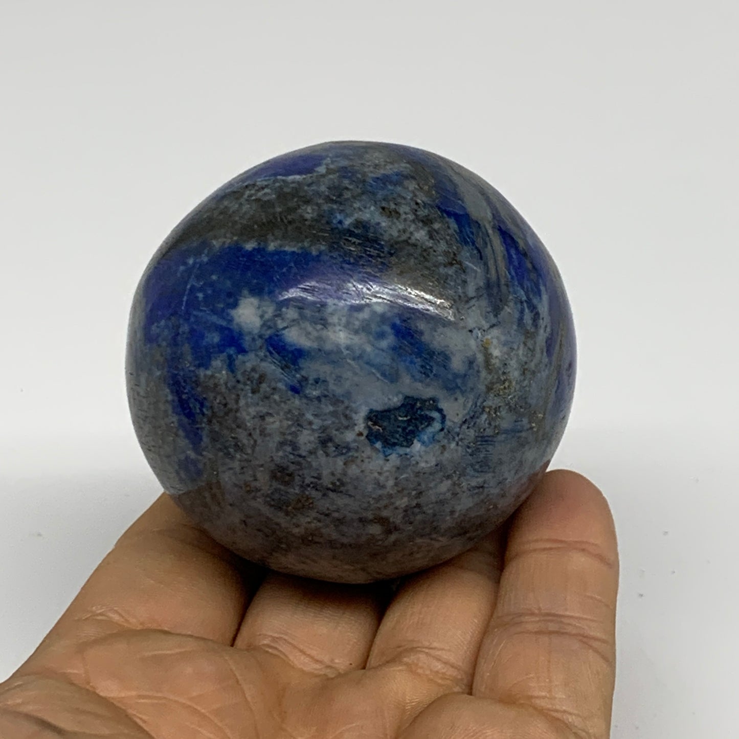 0.66 lbs, 2.3"(57mm), Lapis Lazuli Sphere Ball Gemstone @Afghanistan, B33346